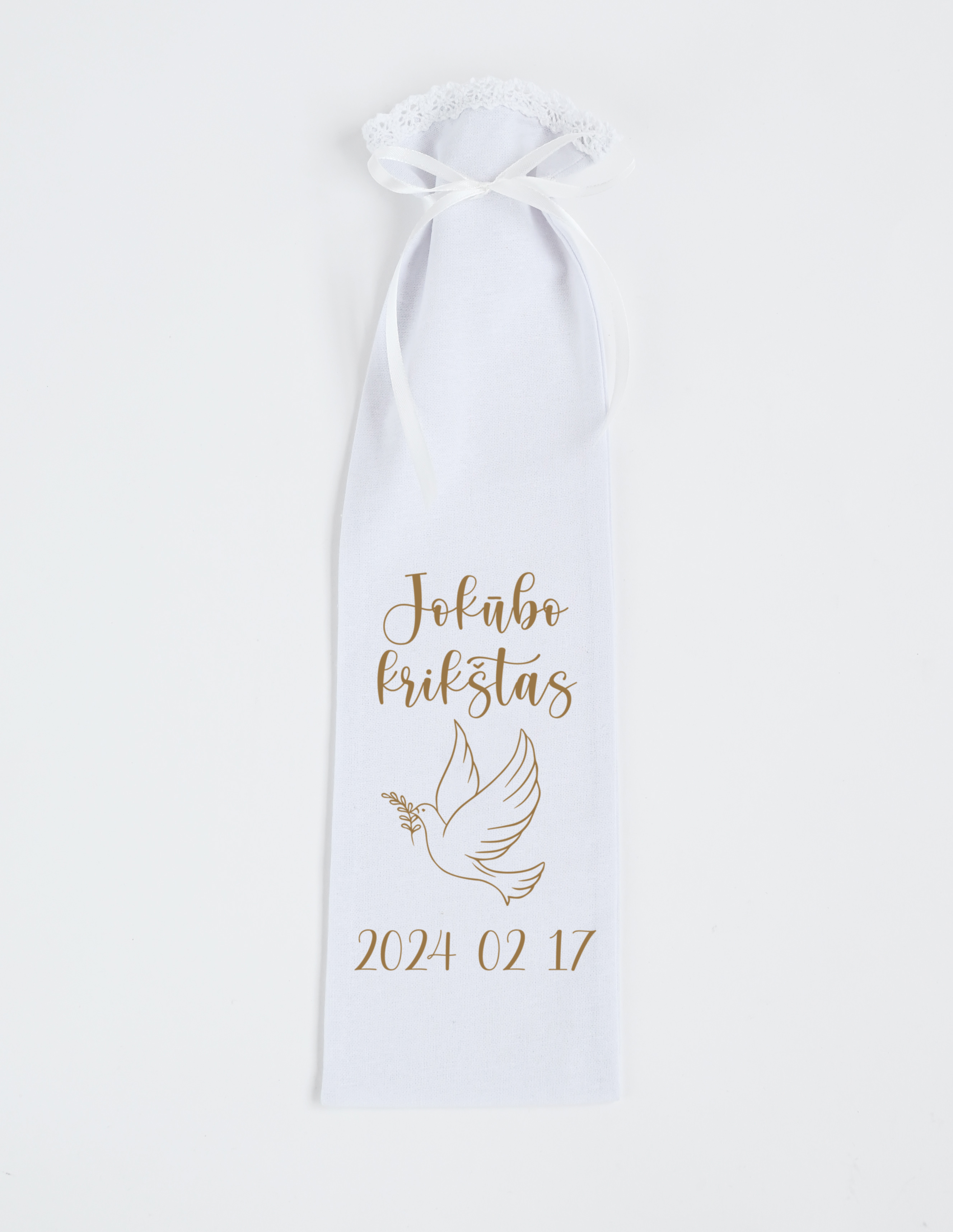 Personalizuotas krikšto žvakės maišelis