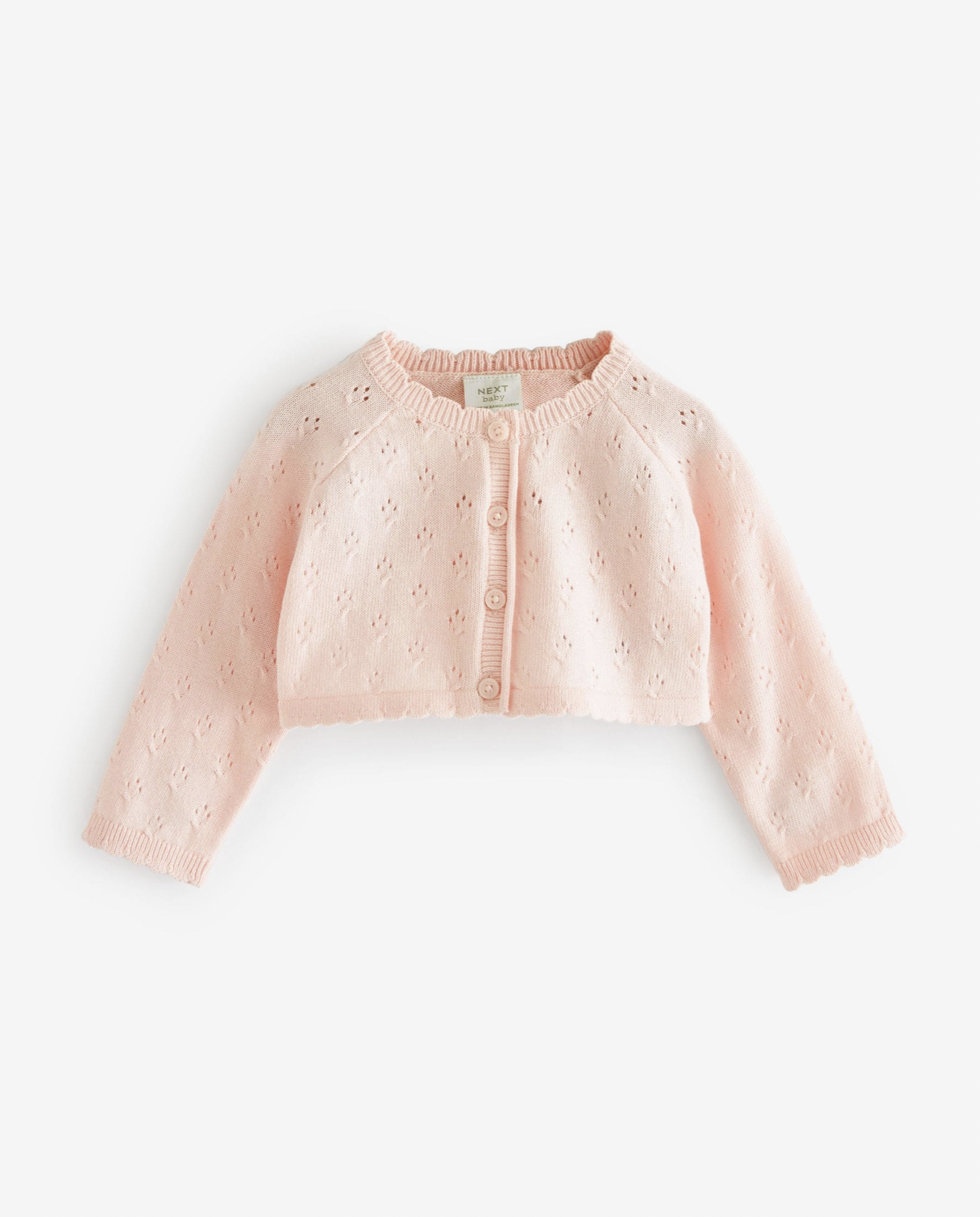 Trumpas, bolero megztukas mergaitei (rožinis)