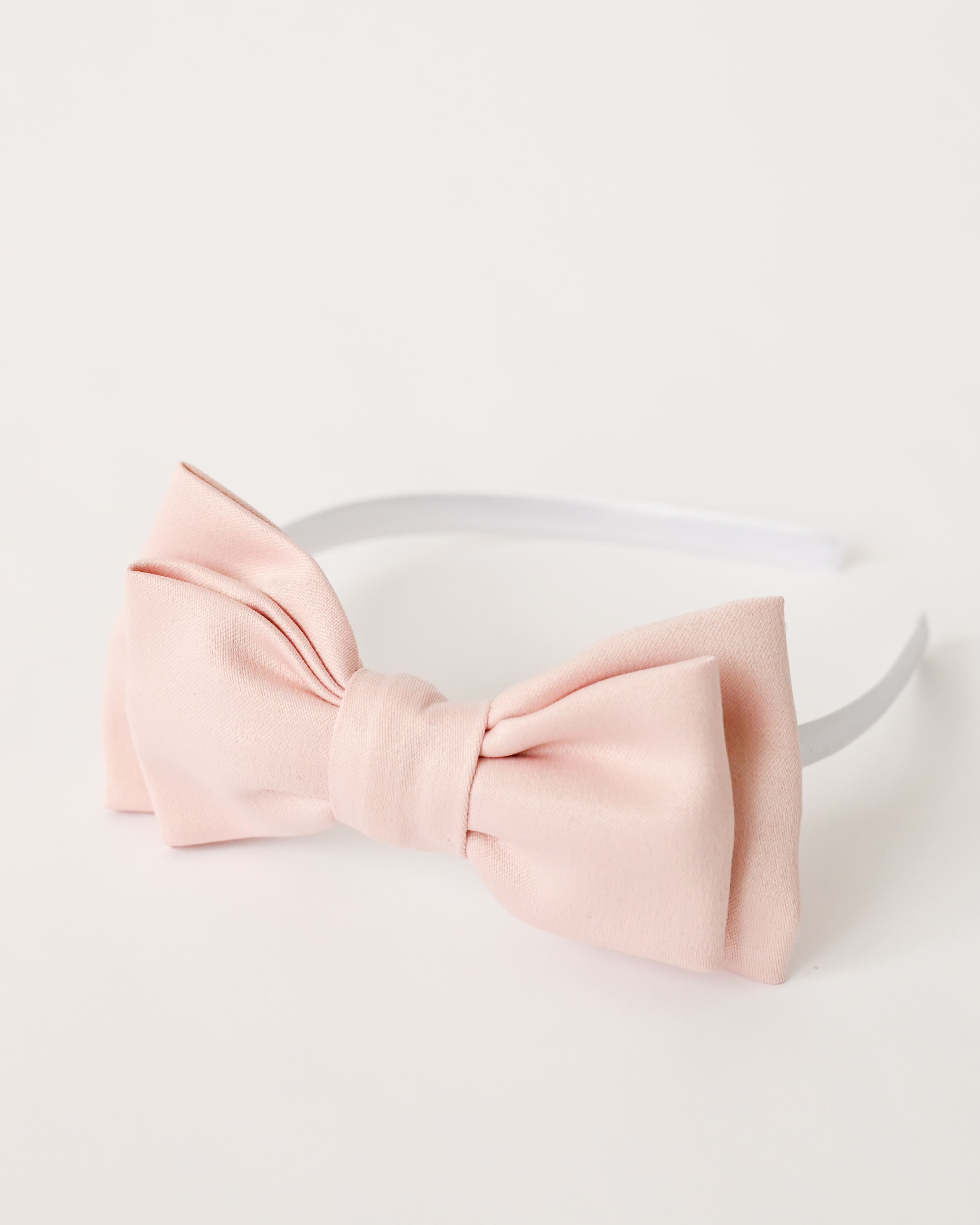 Plaukų lankelis su kaspinu (rausvas)