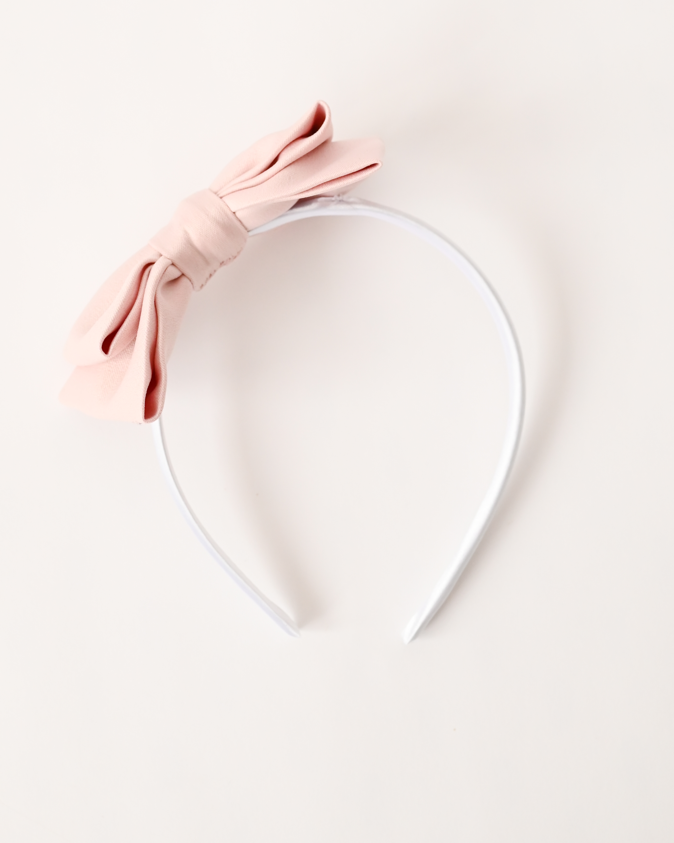 Plaukų lankelis su kaspinu (rausvas) 