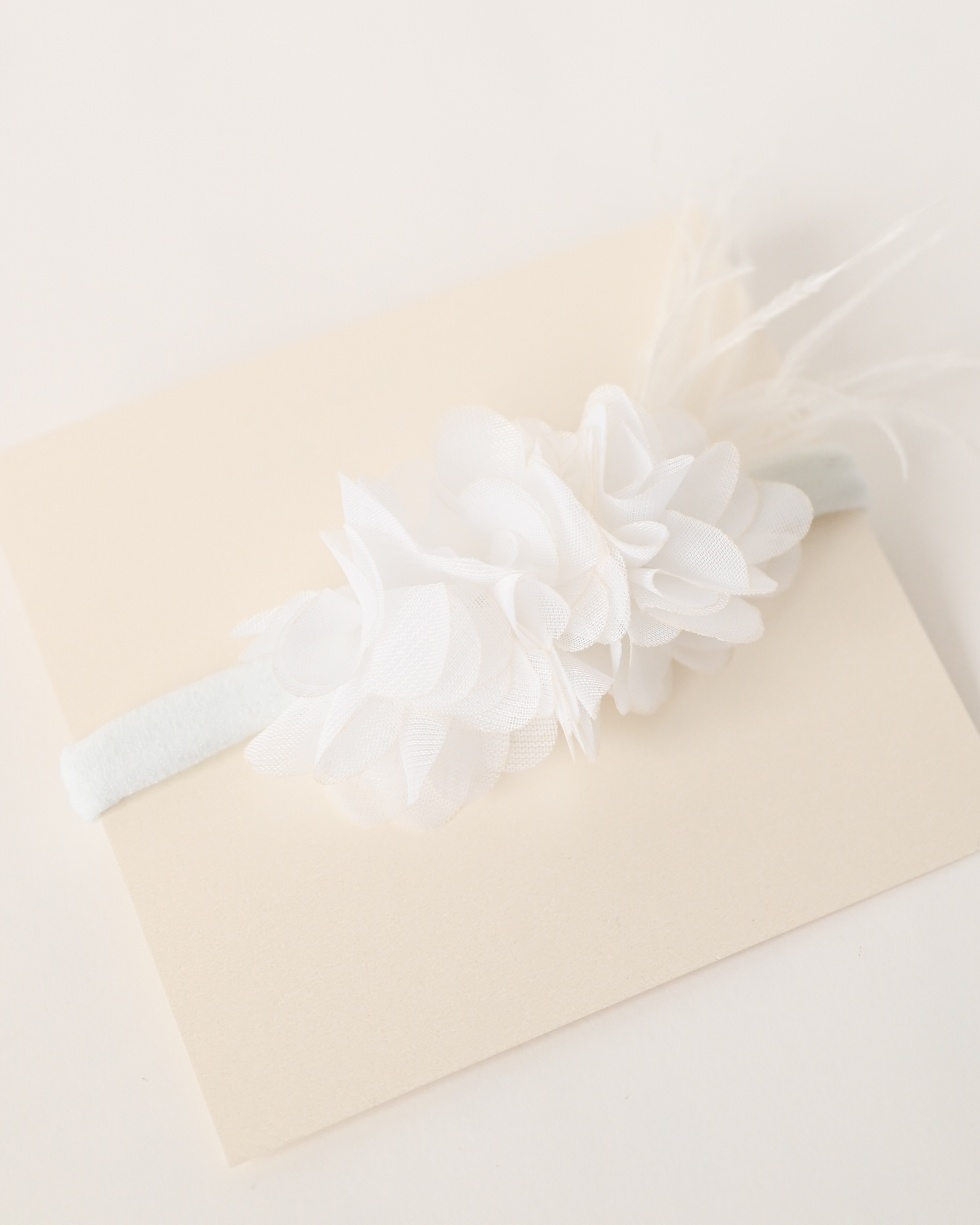 Galvajuostė kūdikiui "Beatričė" (balta) 