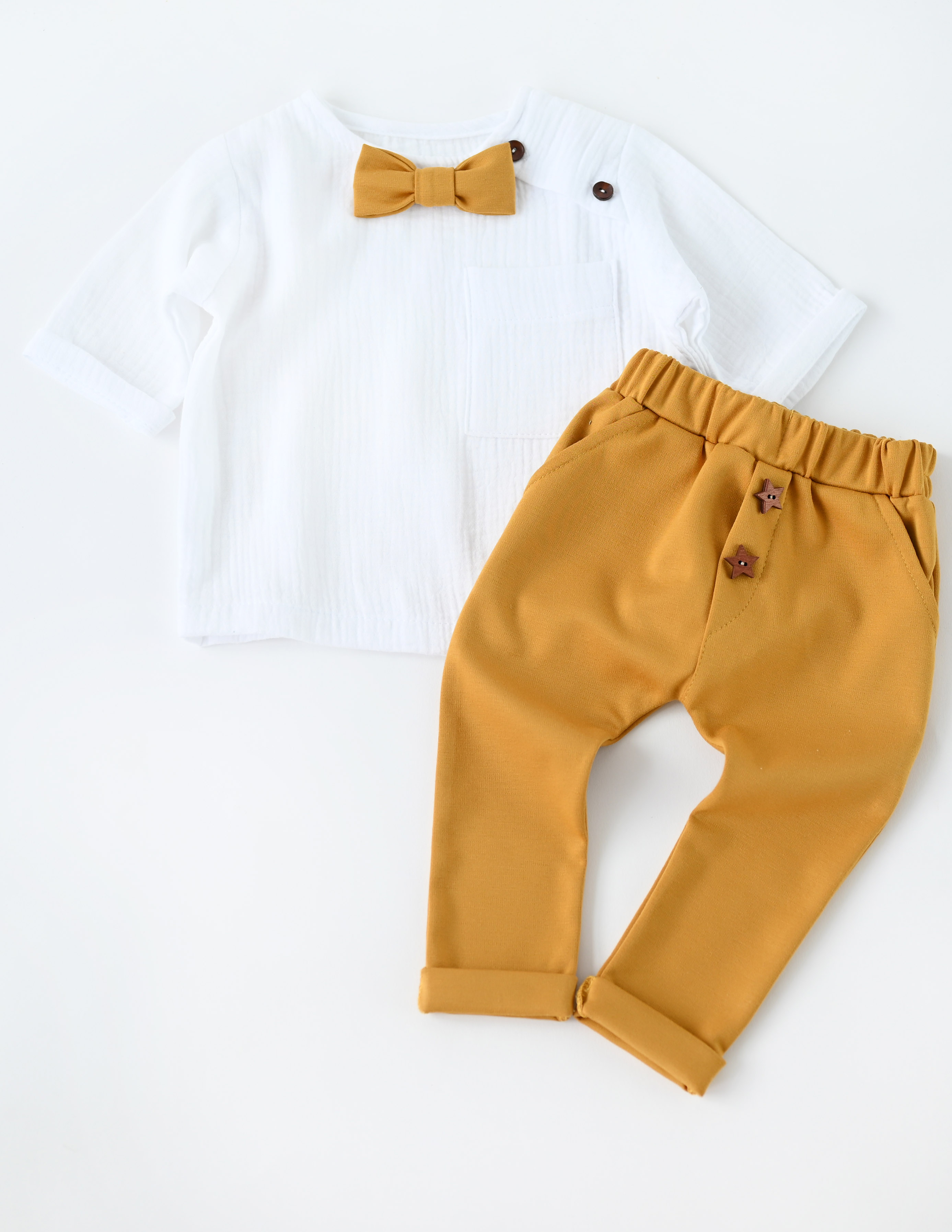 Kostiumėlis berniukui su muslino marškiniais "Rojus" (3 dalių)