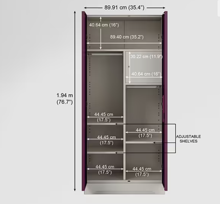 Slimline 2 Door Steel Almirah (Godrej)