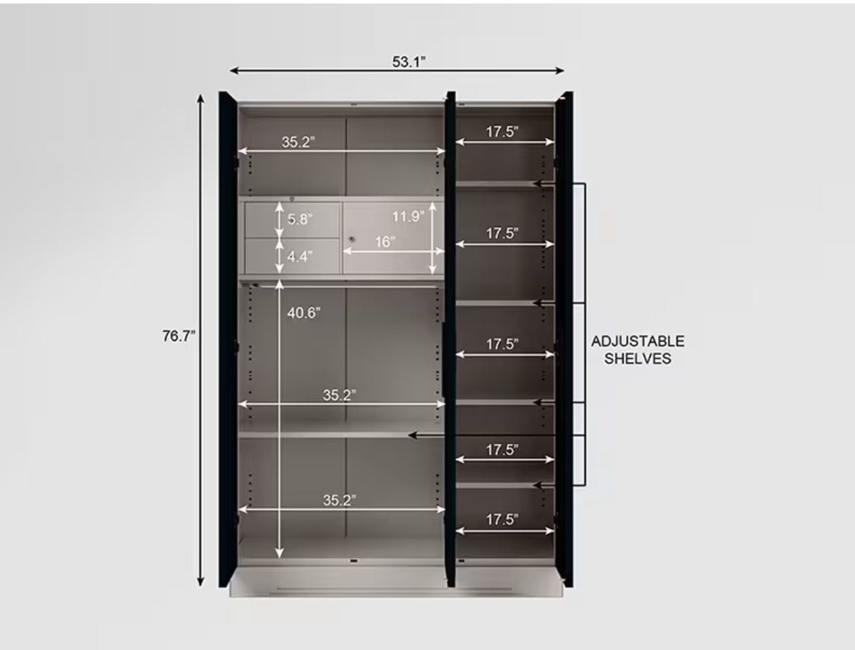 Slimline 3 Door M2 Steel Almirah (Godrej)
