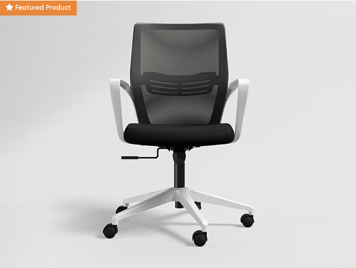 Vurv Mid Back Knitted Fabric Mesh Ergonomic Office Chair (Godrej)