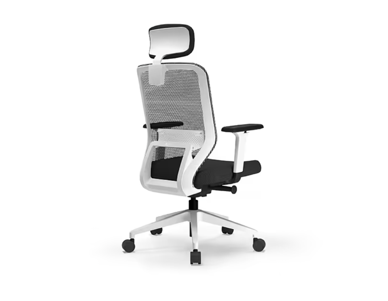 Greta 2.0 High Back- Fabric Ergonomic Office Chair (Black Ink with White Body) (Godrej)