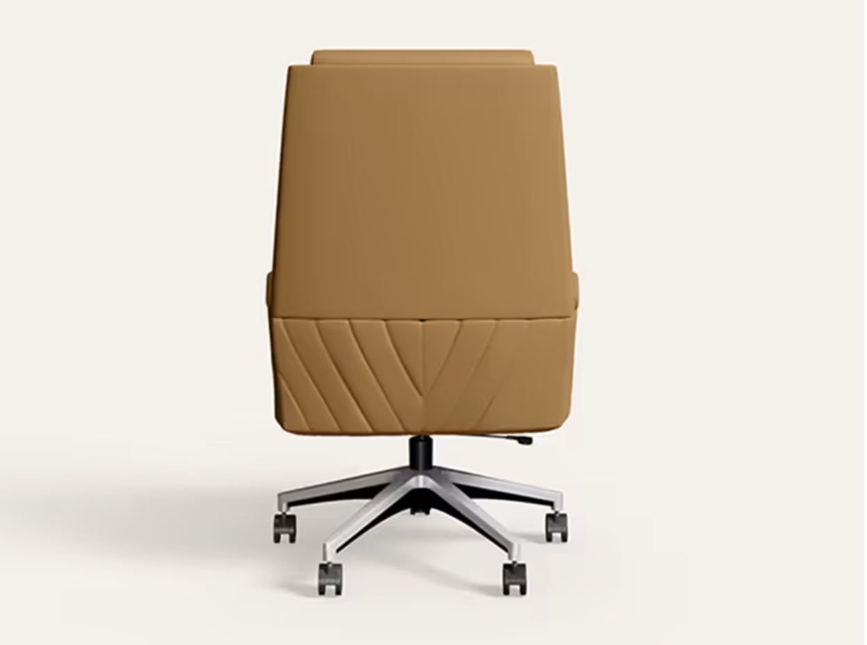 Emerald High Back Leather Ergonomic Office Chair (Tan)