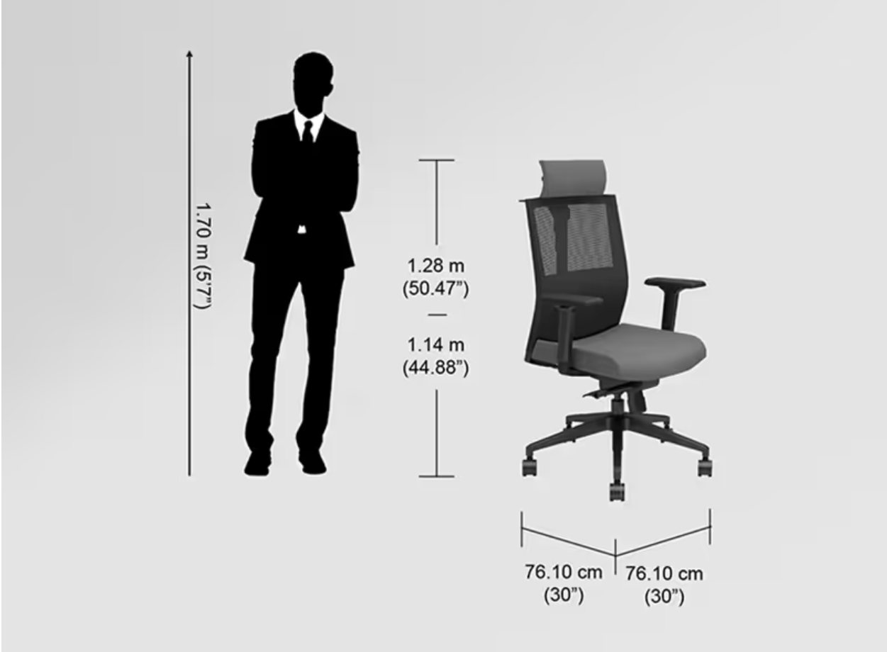 Cross High Back Knitted Fabric Ergonomic Office Chair (Godrej)