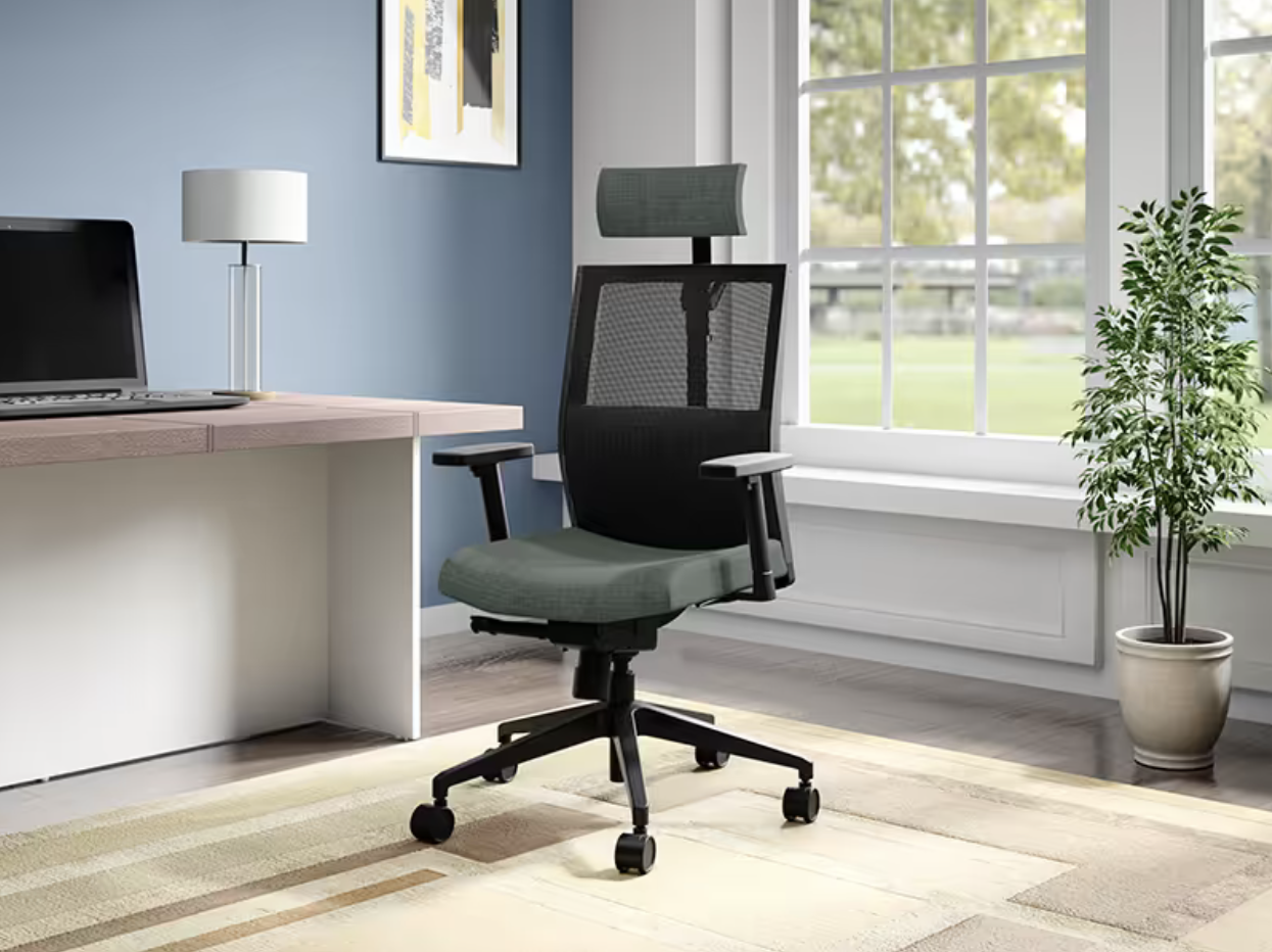 Cross High Back Knitted Fabric Ergonomic Office Chair (Godrej)