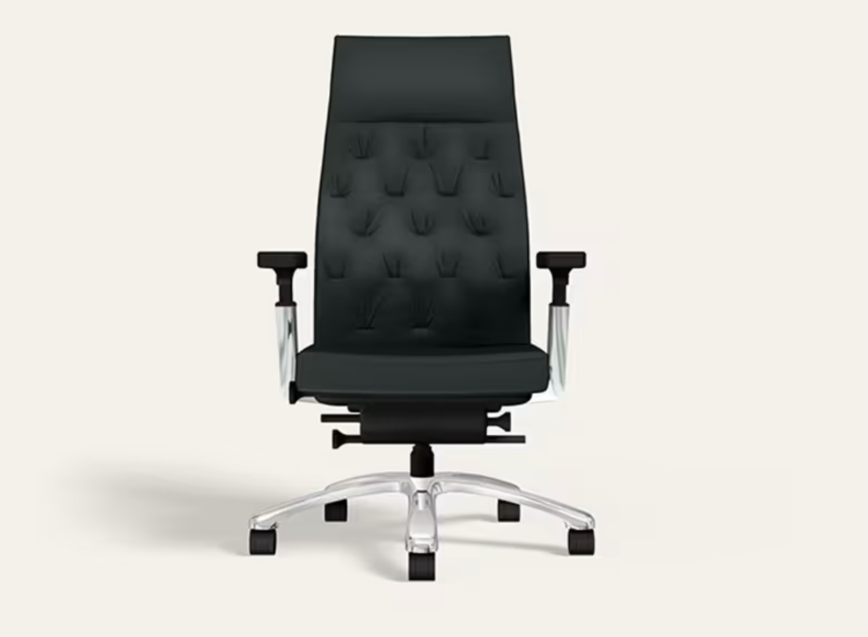 Posture Perfect High Back Leather Executive Ergonomic Revolving Chair (Godrej)