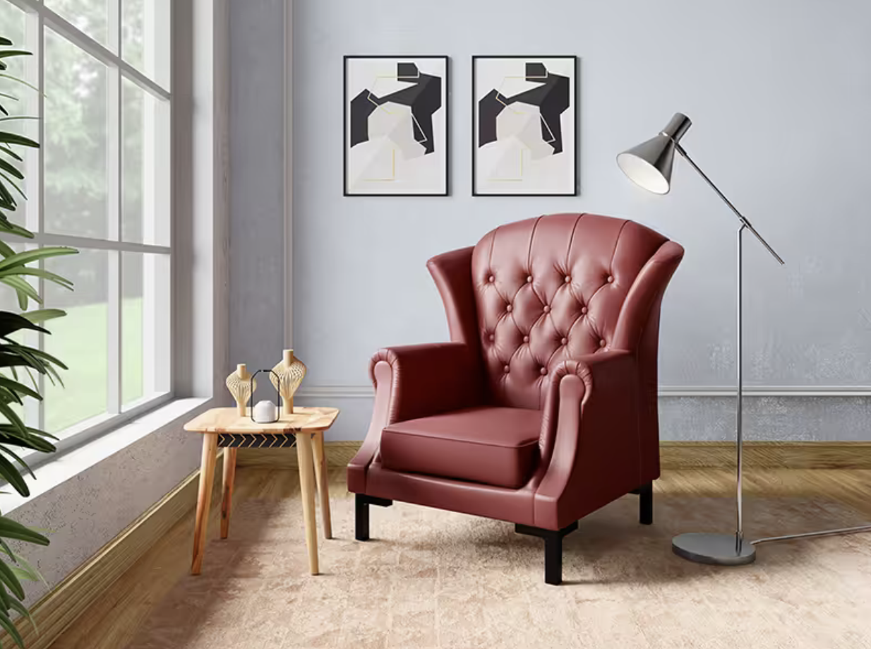 Majesta Wing Chair (Blue) (Godrej)