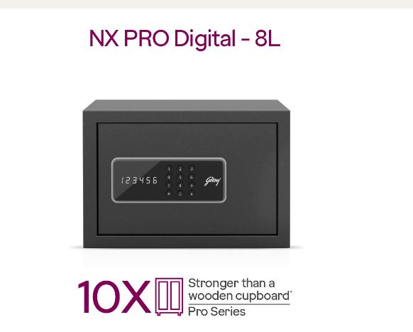 Godrej NX Pro Digital (8L) Ebony Home Locker