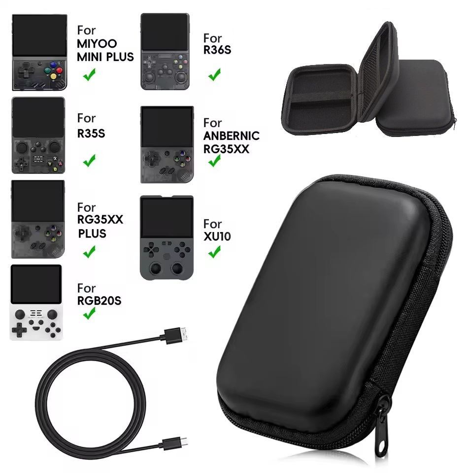 Žaidimų konsolės R36S dėklas (JUODAS)