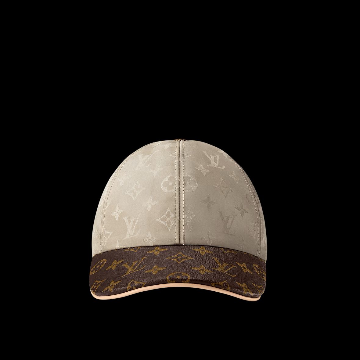 LV beige leather cap