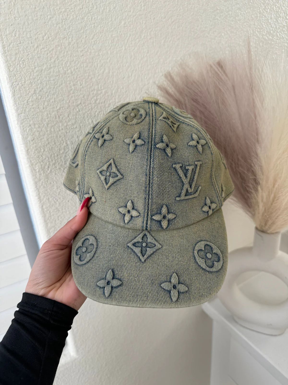 LV washed denim cap