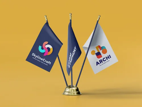 Mini Desk Flags with Stand