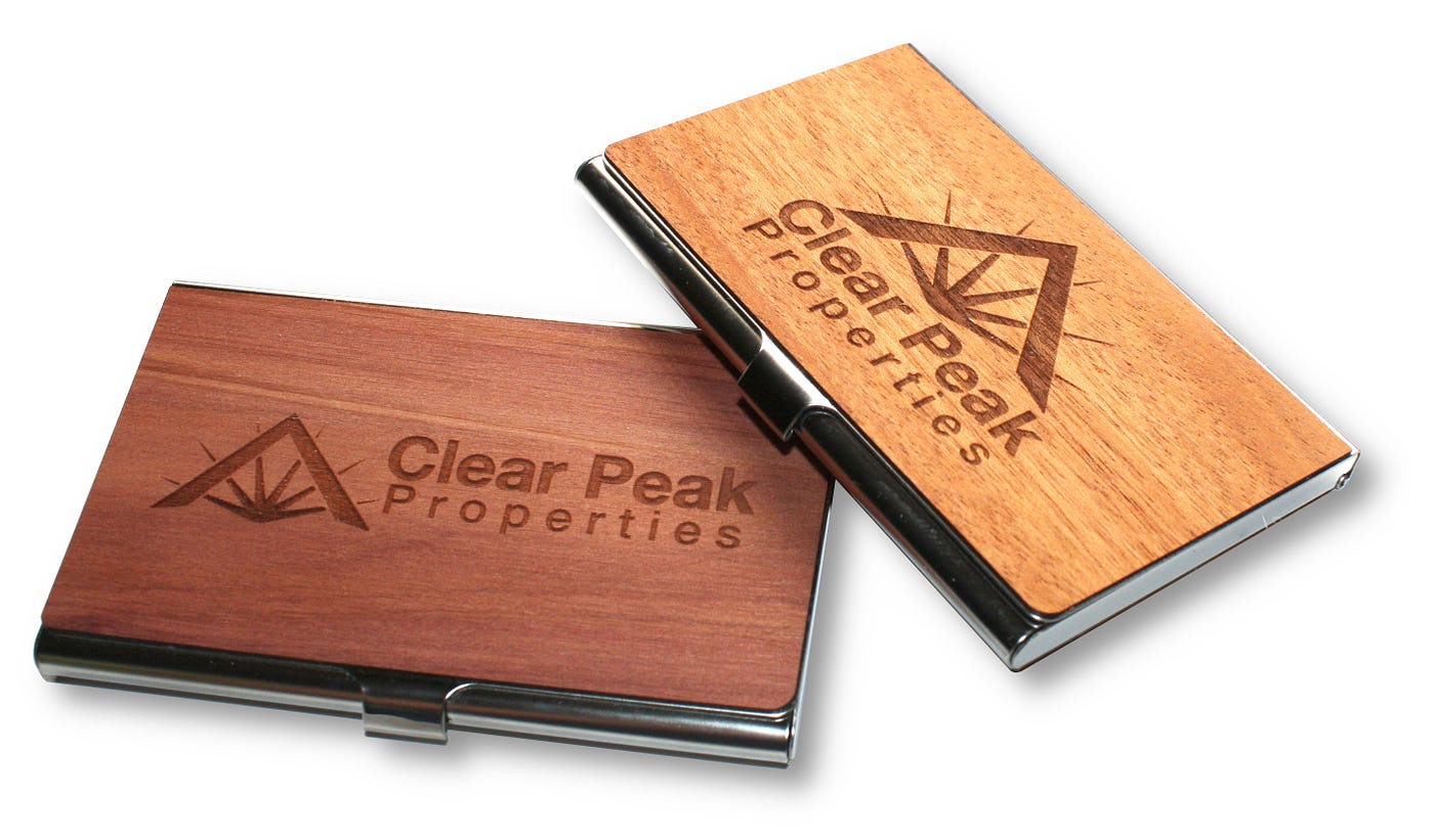 Wooden Business Card Holder