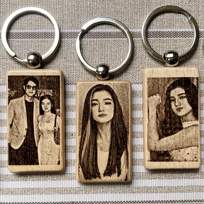 Customized Wooden Photo Keychains