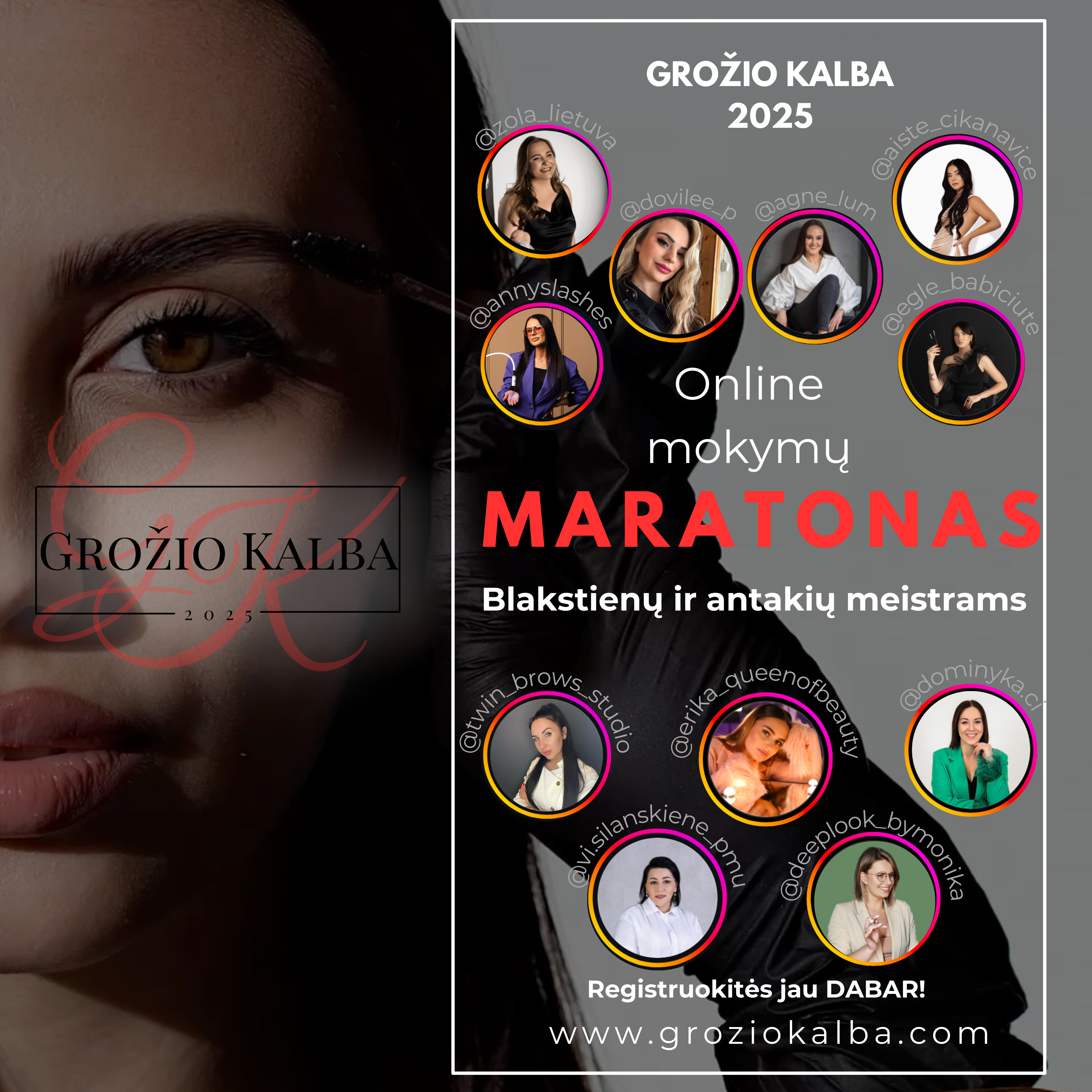ONLINE MOKYMŲ MARATONAS BLAKSTIENŲ IR ANTAKIŲ MEISTRAMS
