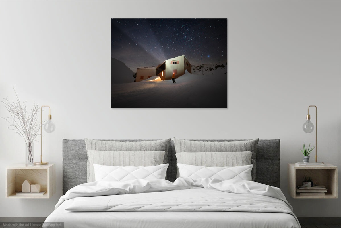 Cabane des audannes de nuit