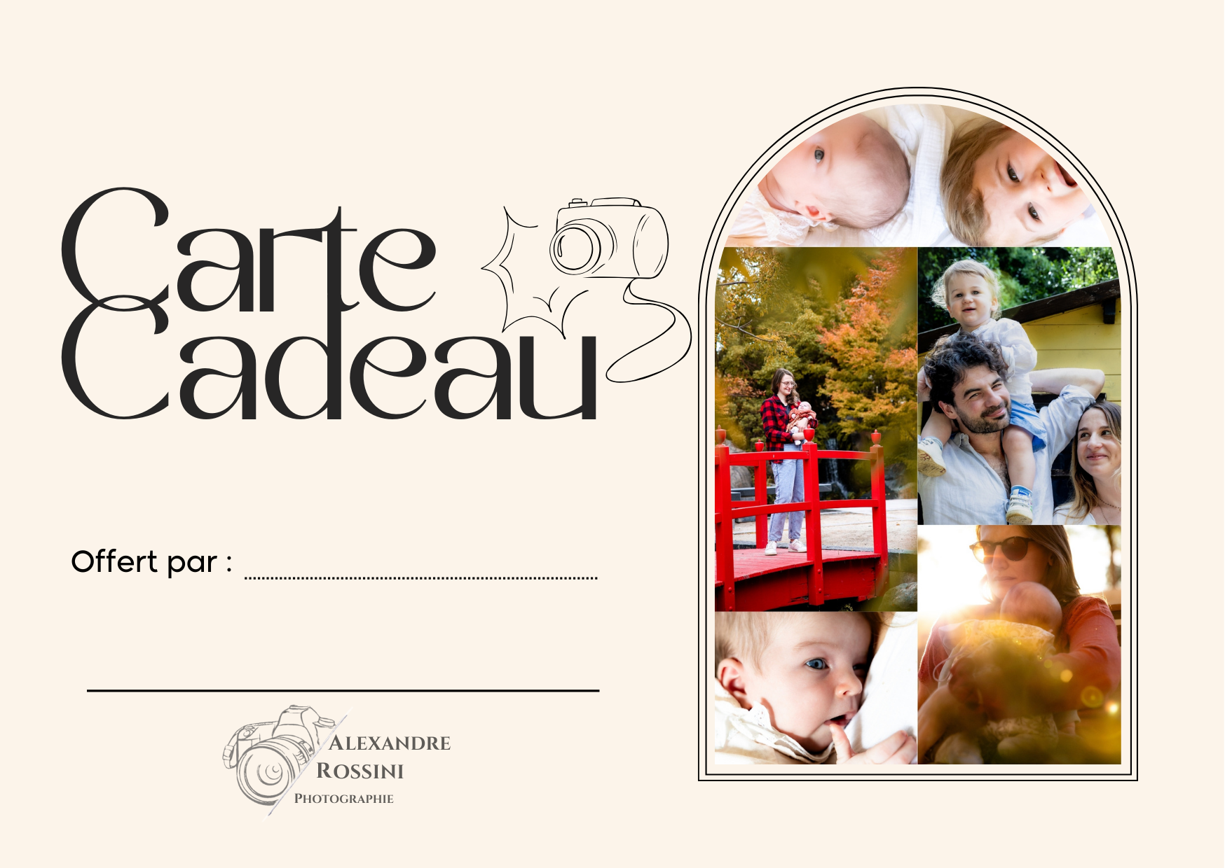 Carte Cadeau : une séance photo (2h)