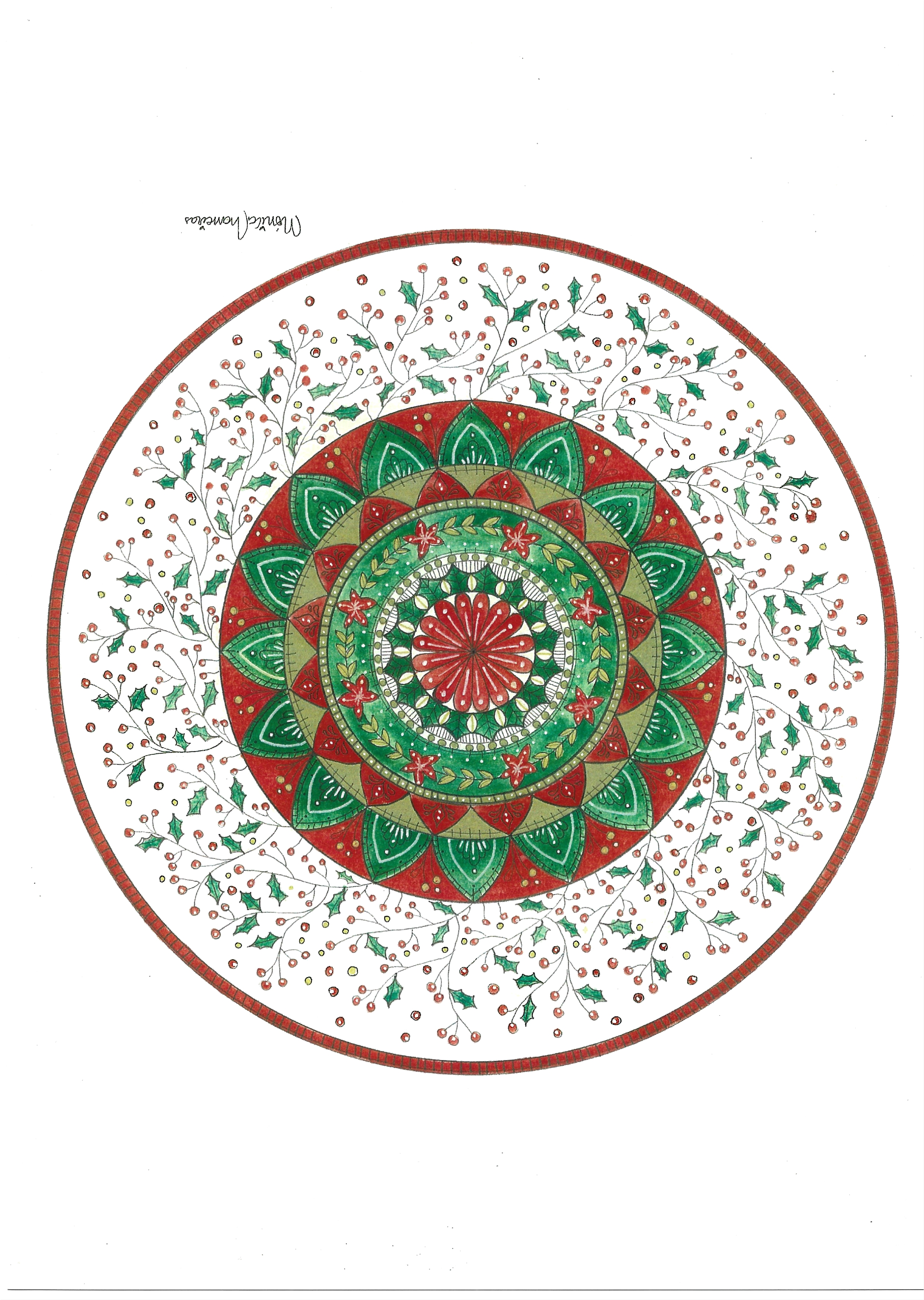 Mandala - " Natal " de: Mónica Maneiras