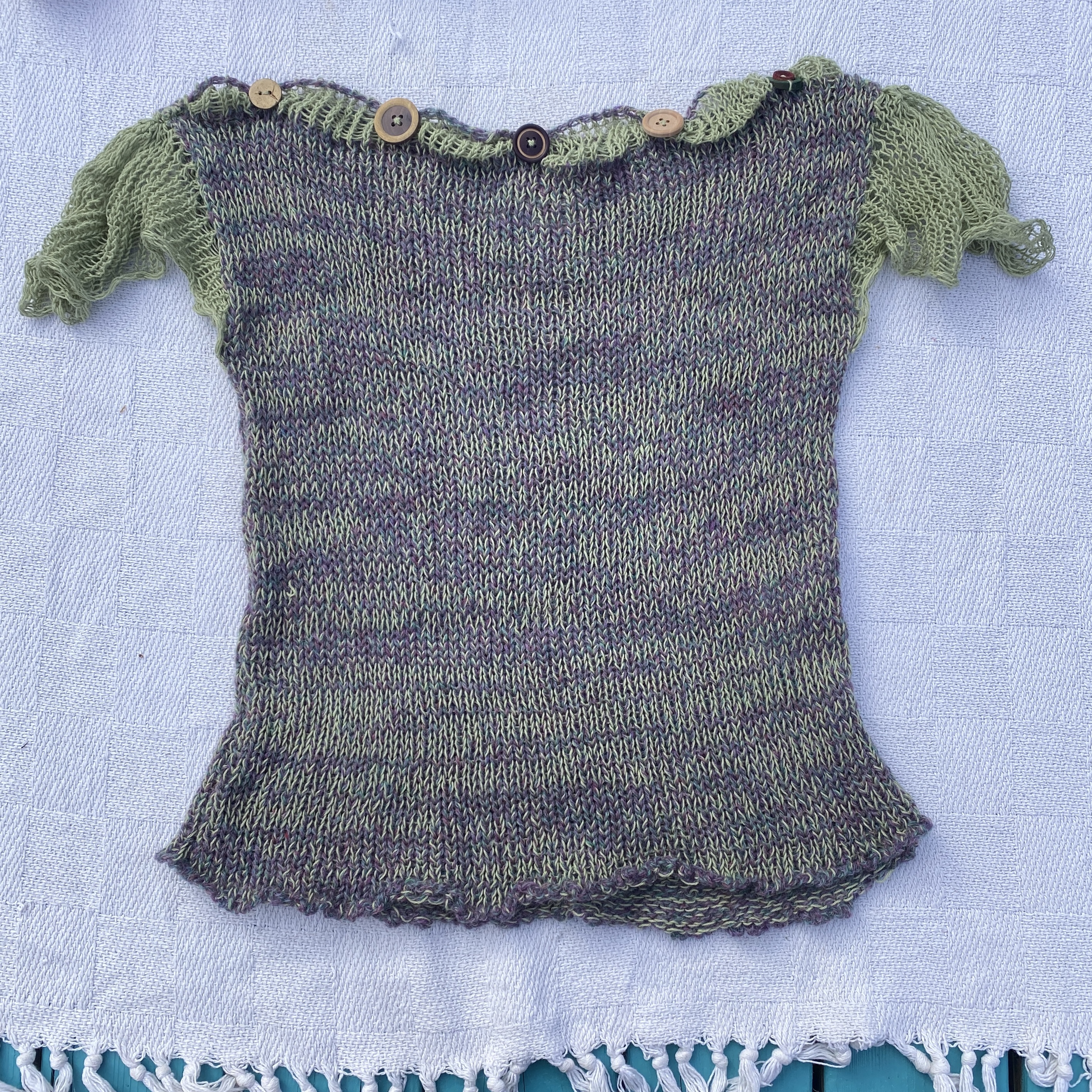 The Foggy Dew Ruffle-sleeve Top