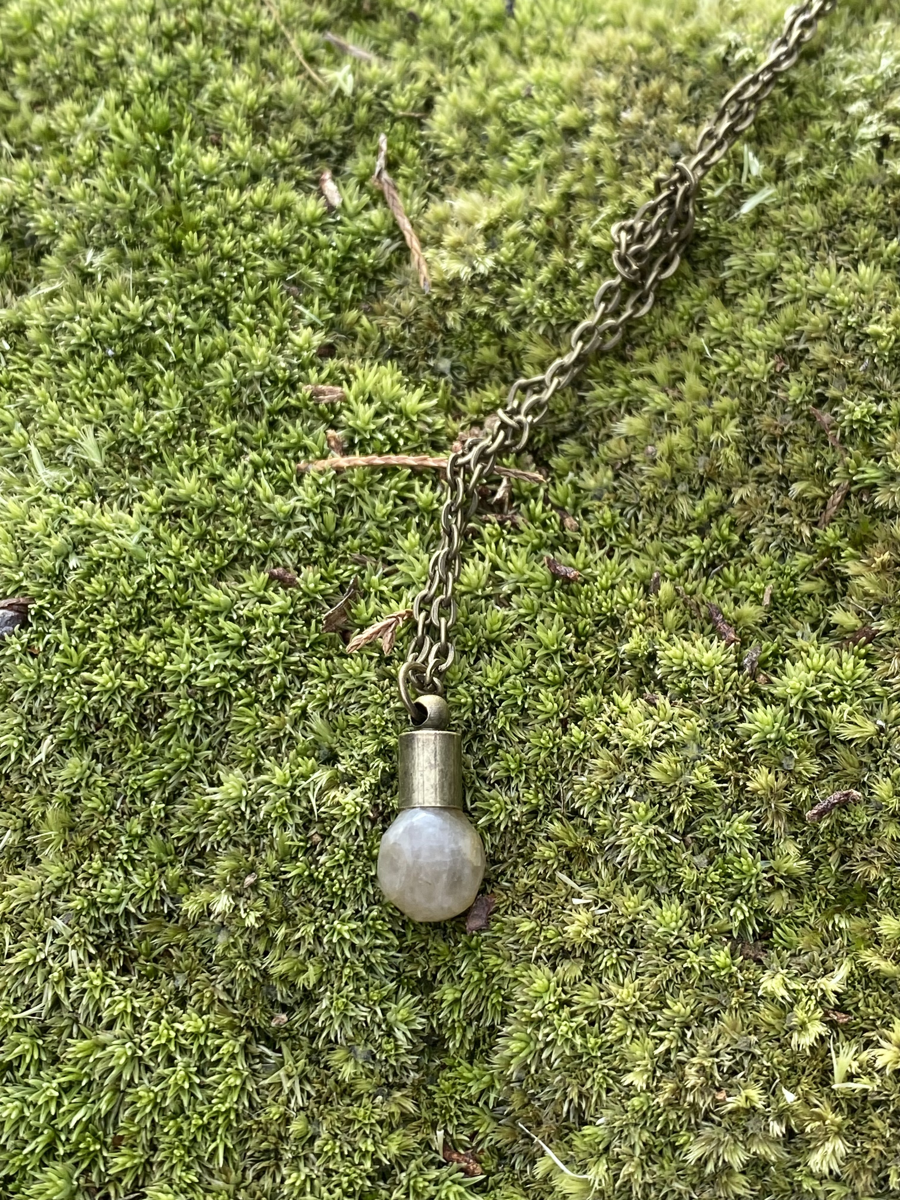 Gray Drop Necklace