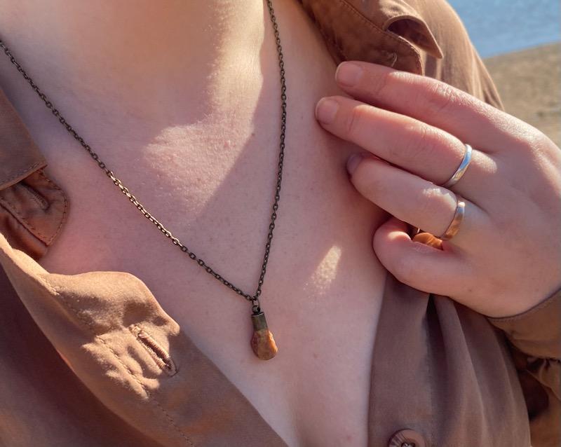 Multi Hued Drop Necklace