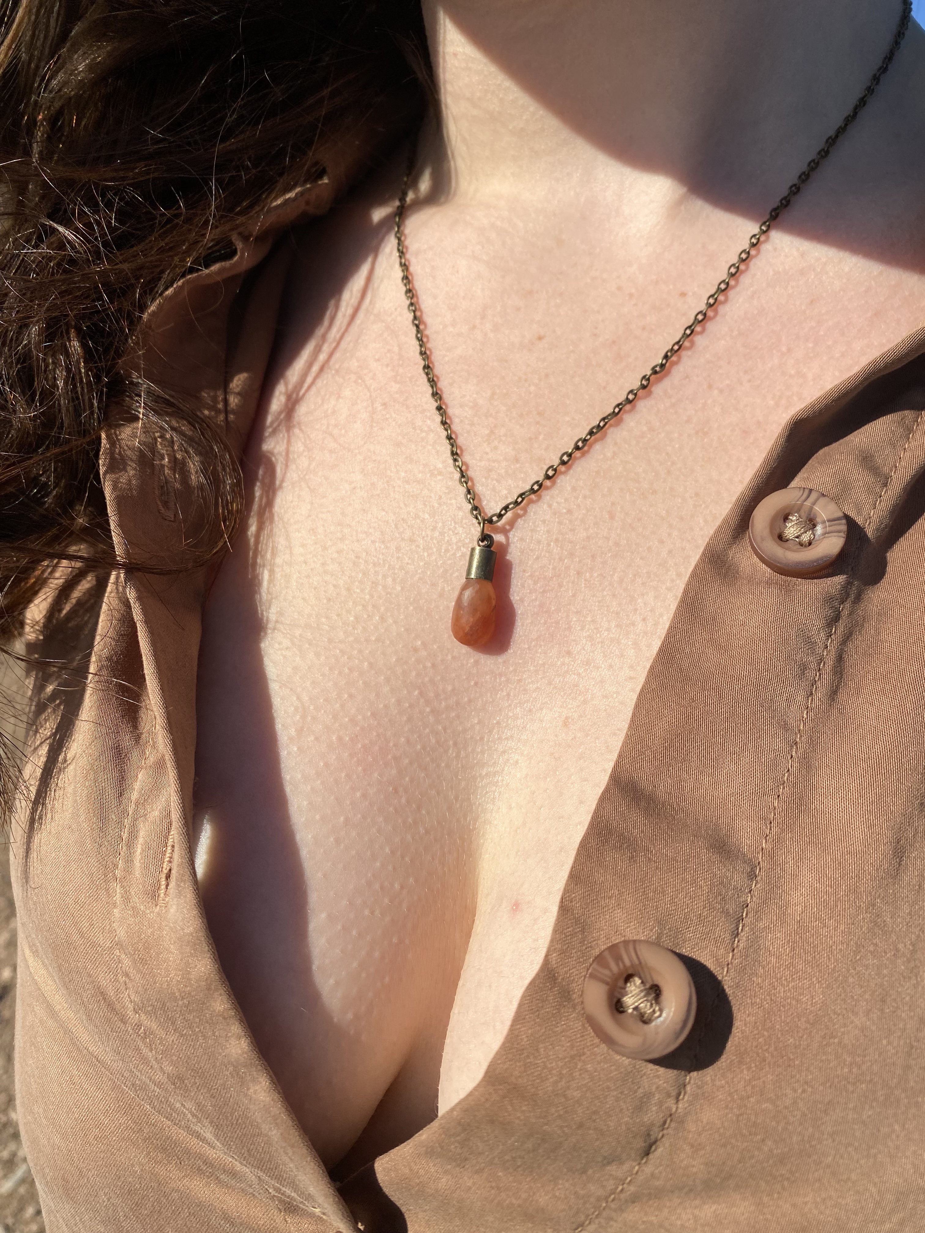 Carnelian Drop Necklace