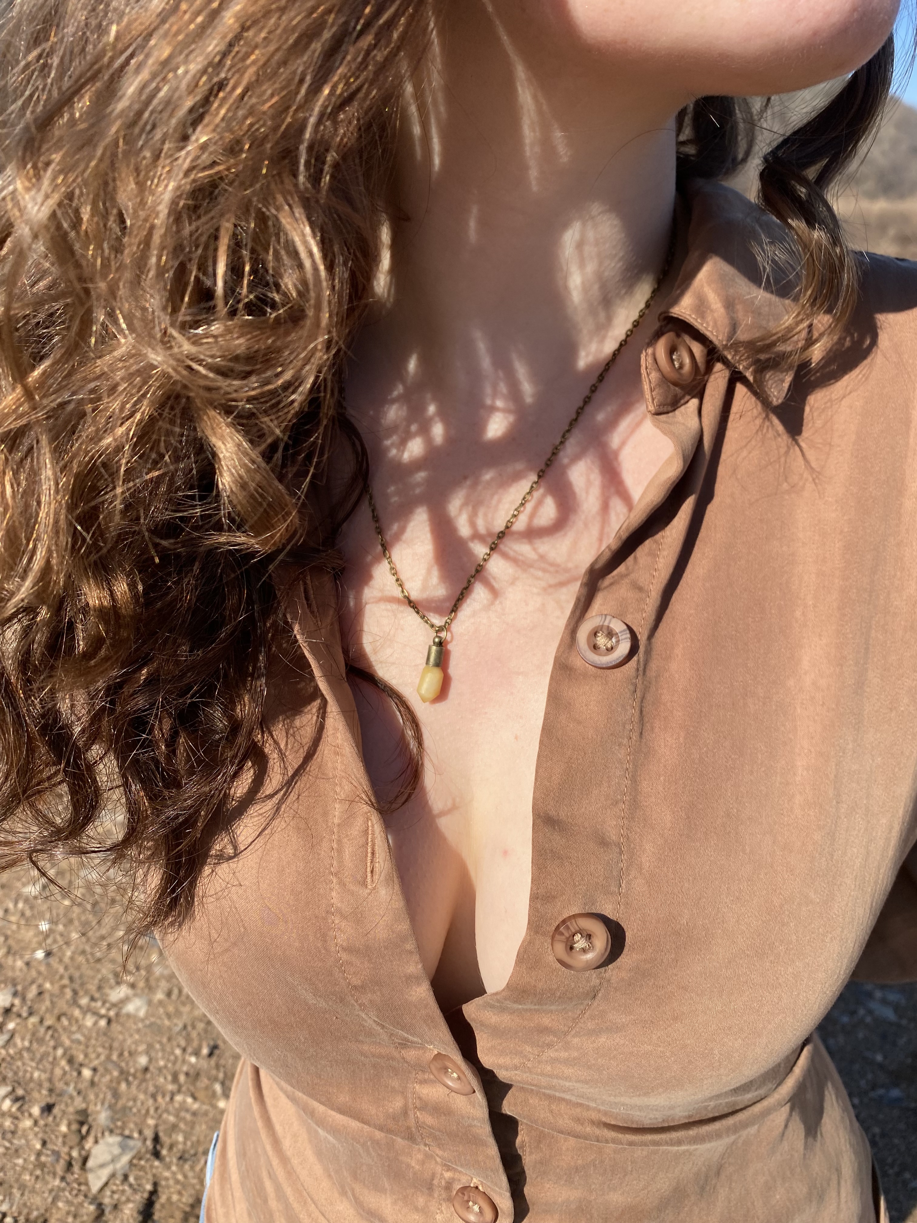 Yellow Drop Necklace