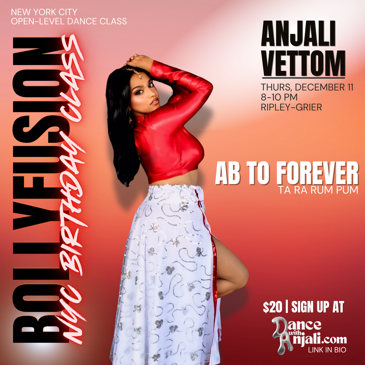 Ab To Forever | NYC Birthday Class | BollyFusion Hip-Hop | NYC Workshop