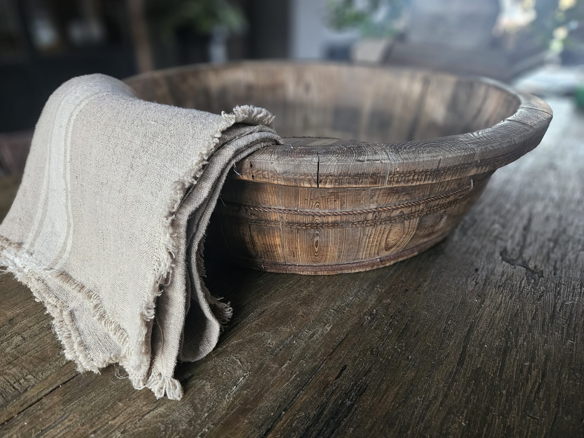 Unieke oude olijfbak Luksa Home