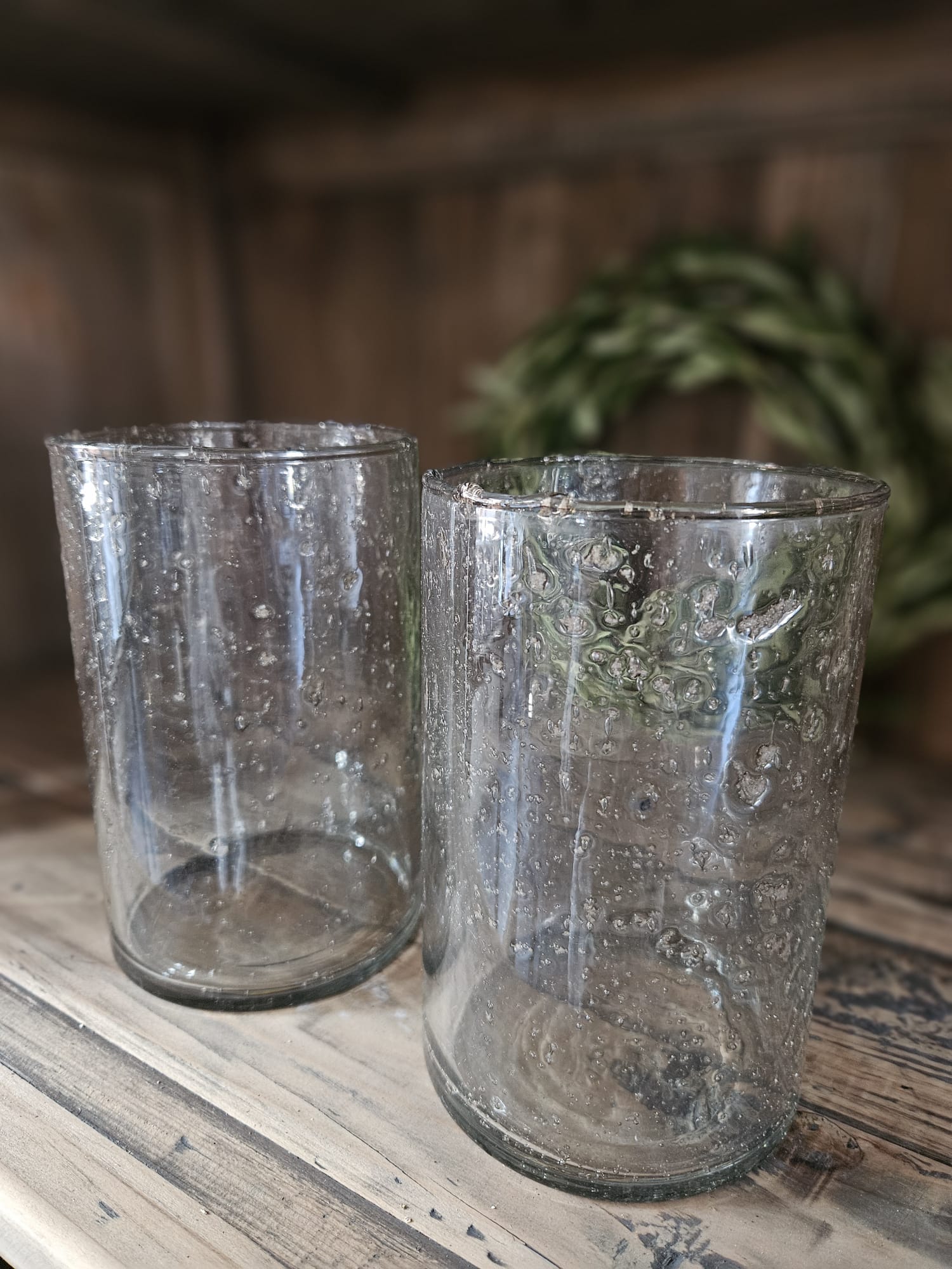 Glazen windlichten 'Stones'