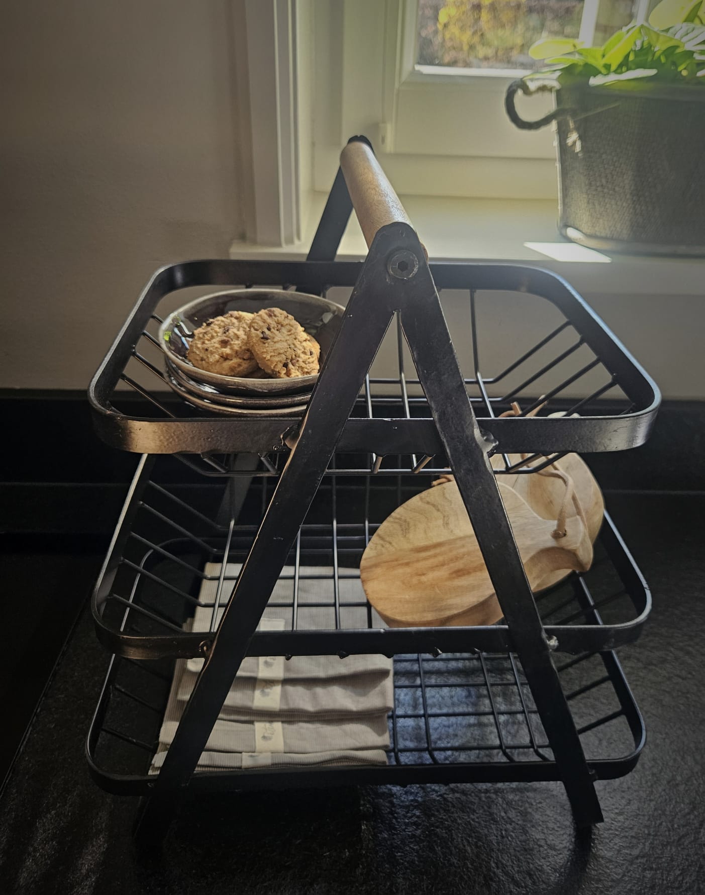 Etagère zwart metaal