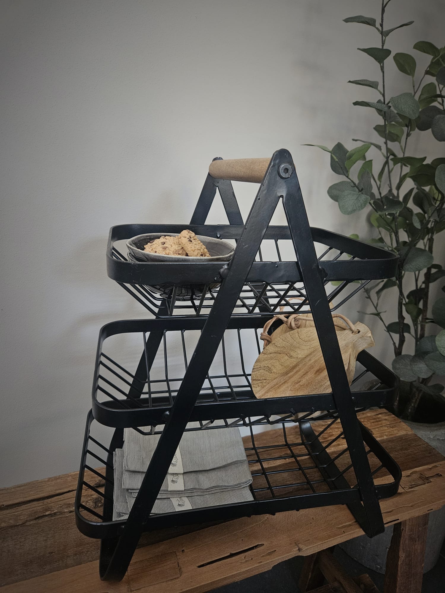 Etagère zwart metaal