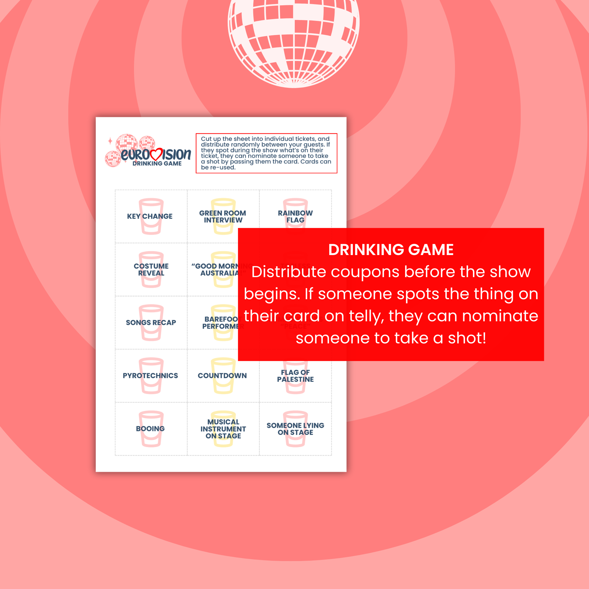 Eurovision 2026 - Printable Party Games Pack