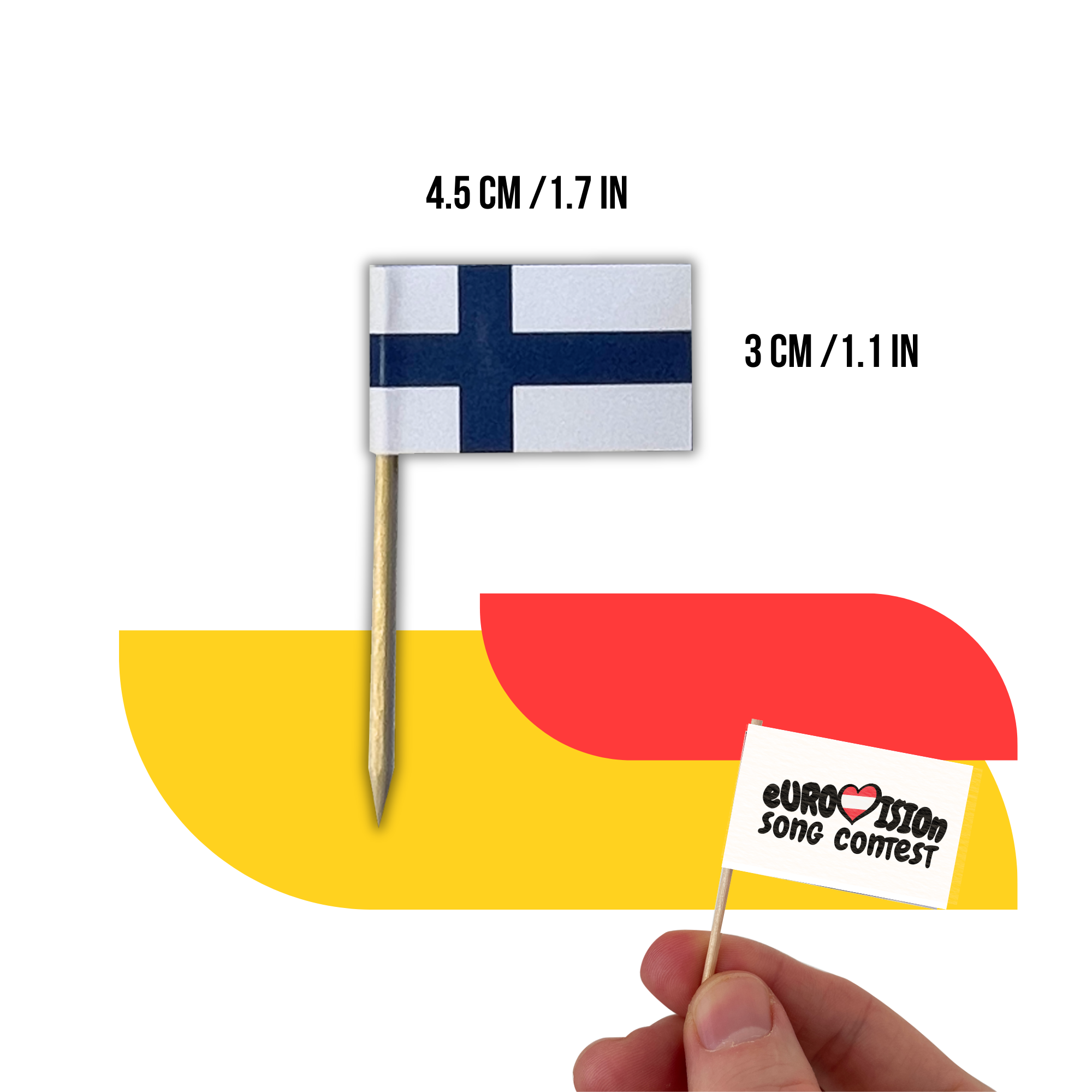 Printable Eurovision 2026 Toothpick Flags and Cupcake Toppers