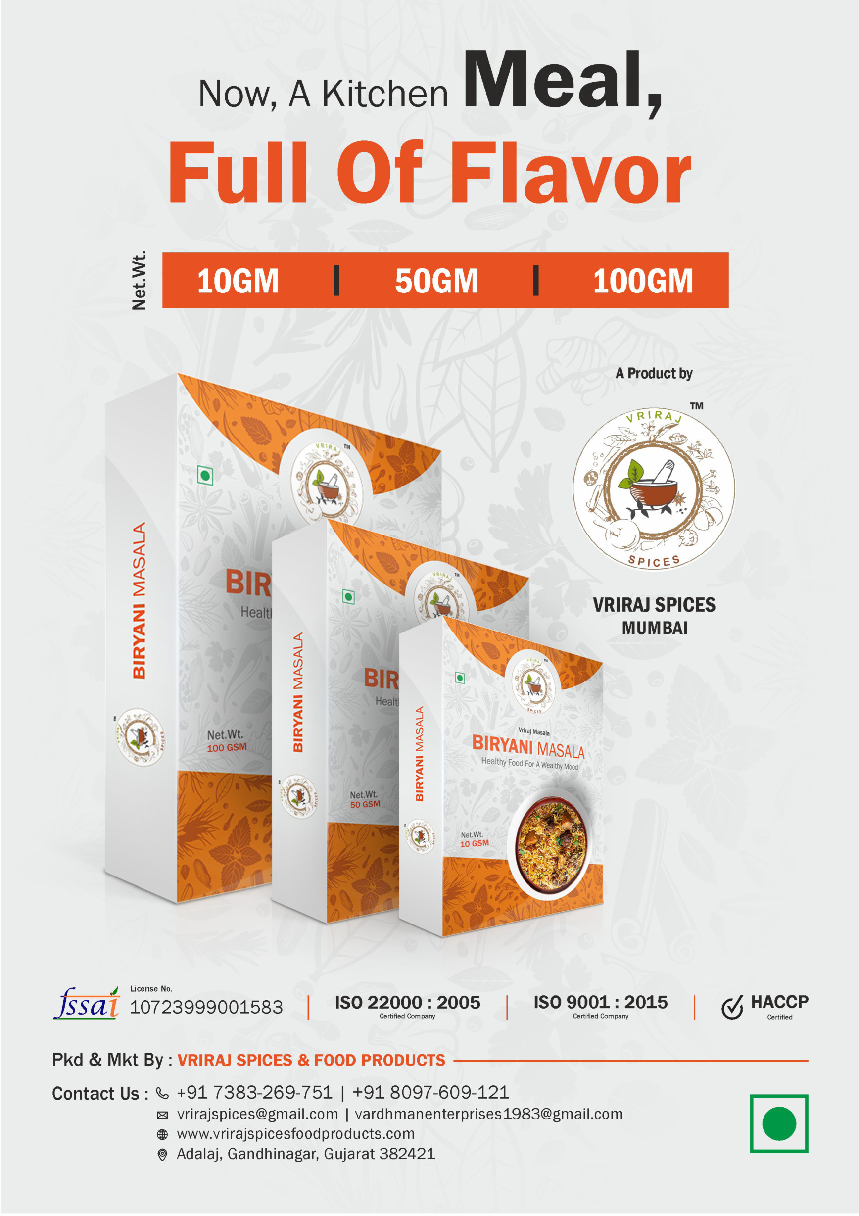 Buy Vriraj Spices Biryani Masala – Authentic, Premium Indian Spice Blend
