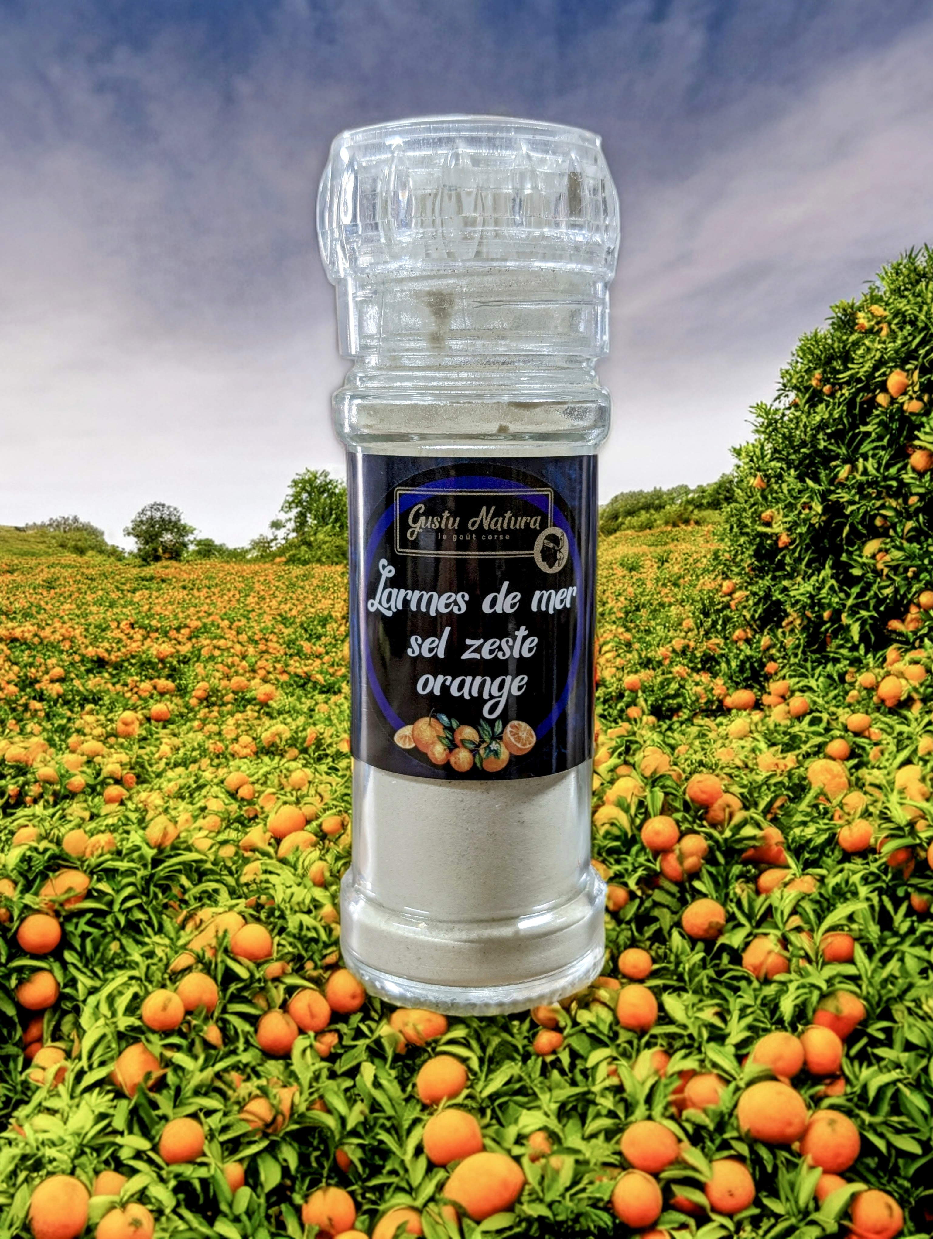 Larmes de mer sel zeste orange