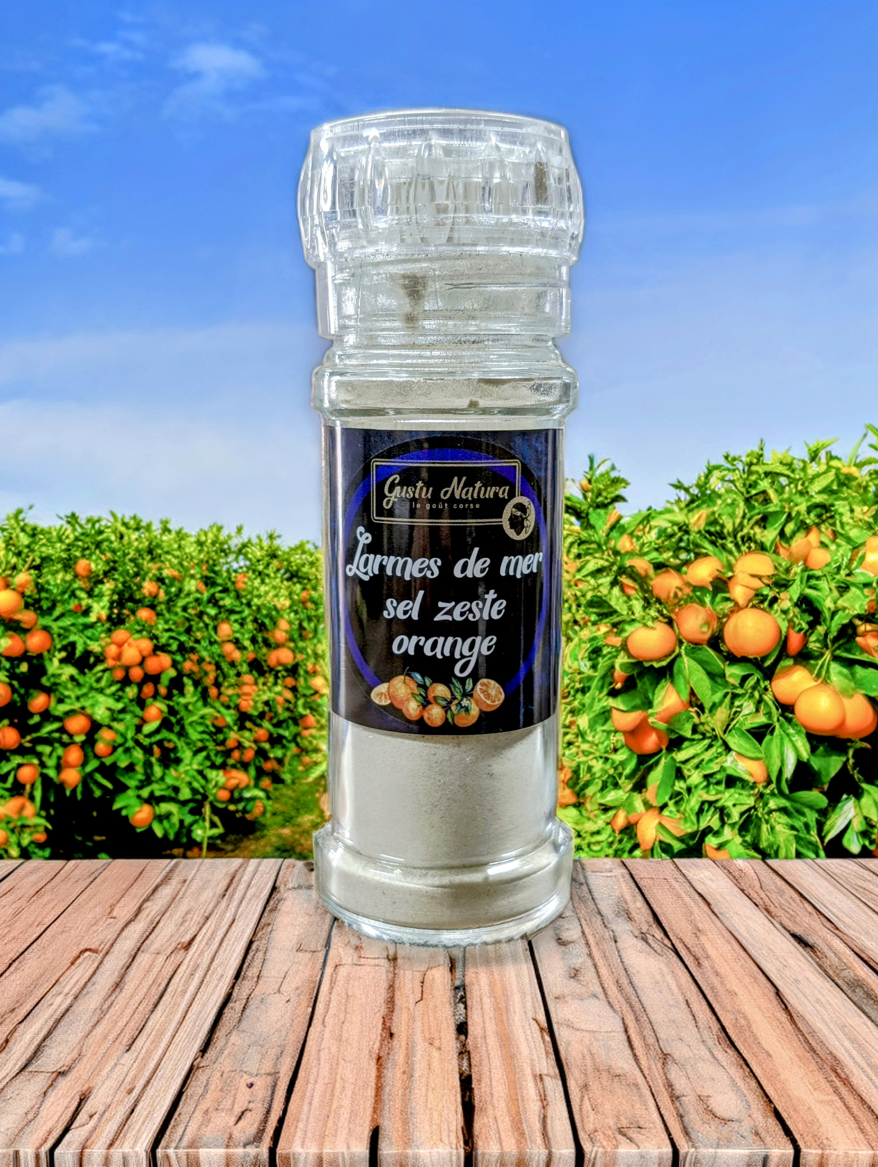 Larmes de mer sel zeste orange