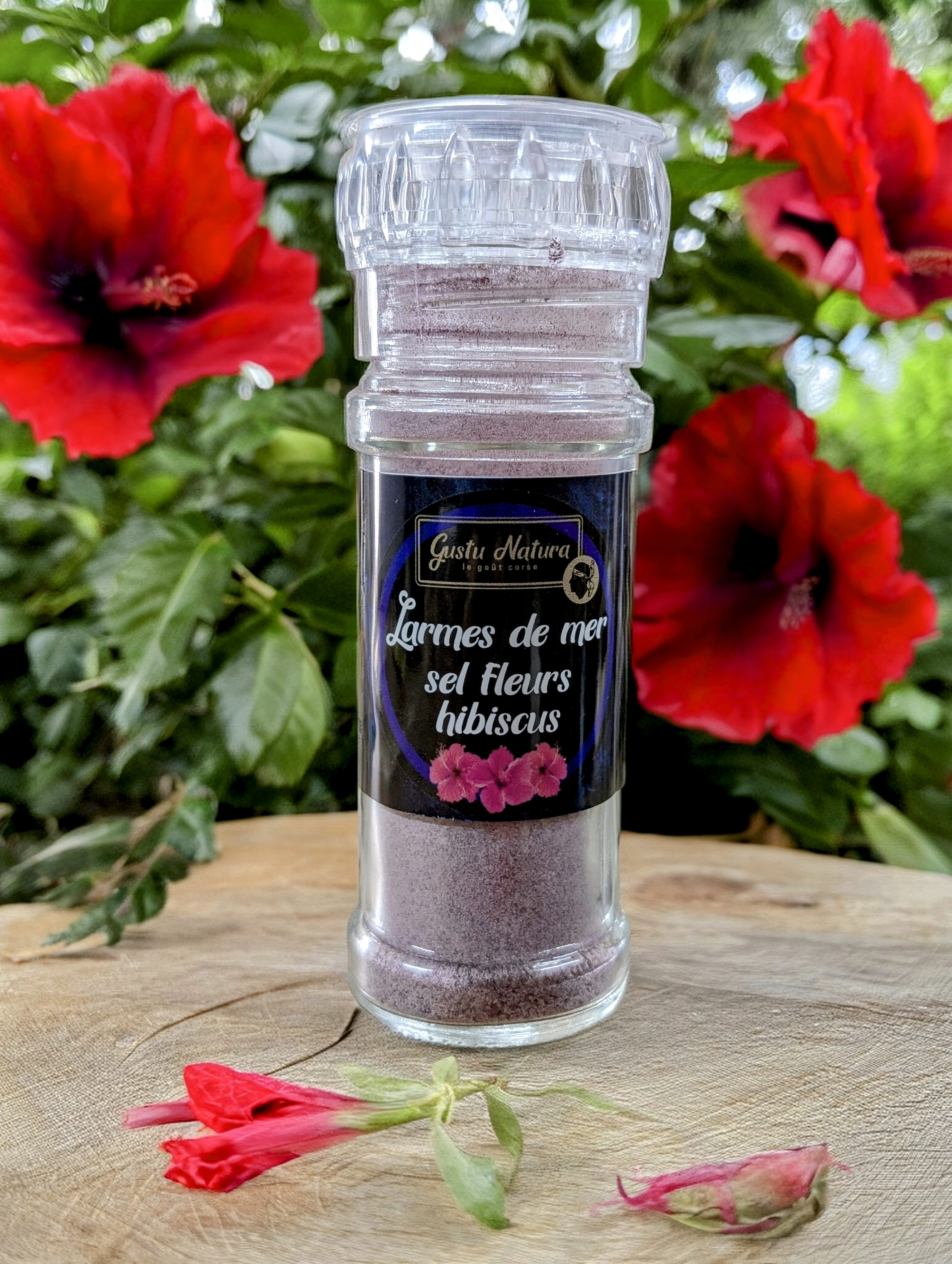 Larmes de mer sel fleurs hibiscus