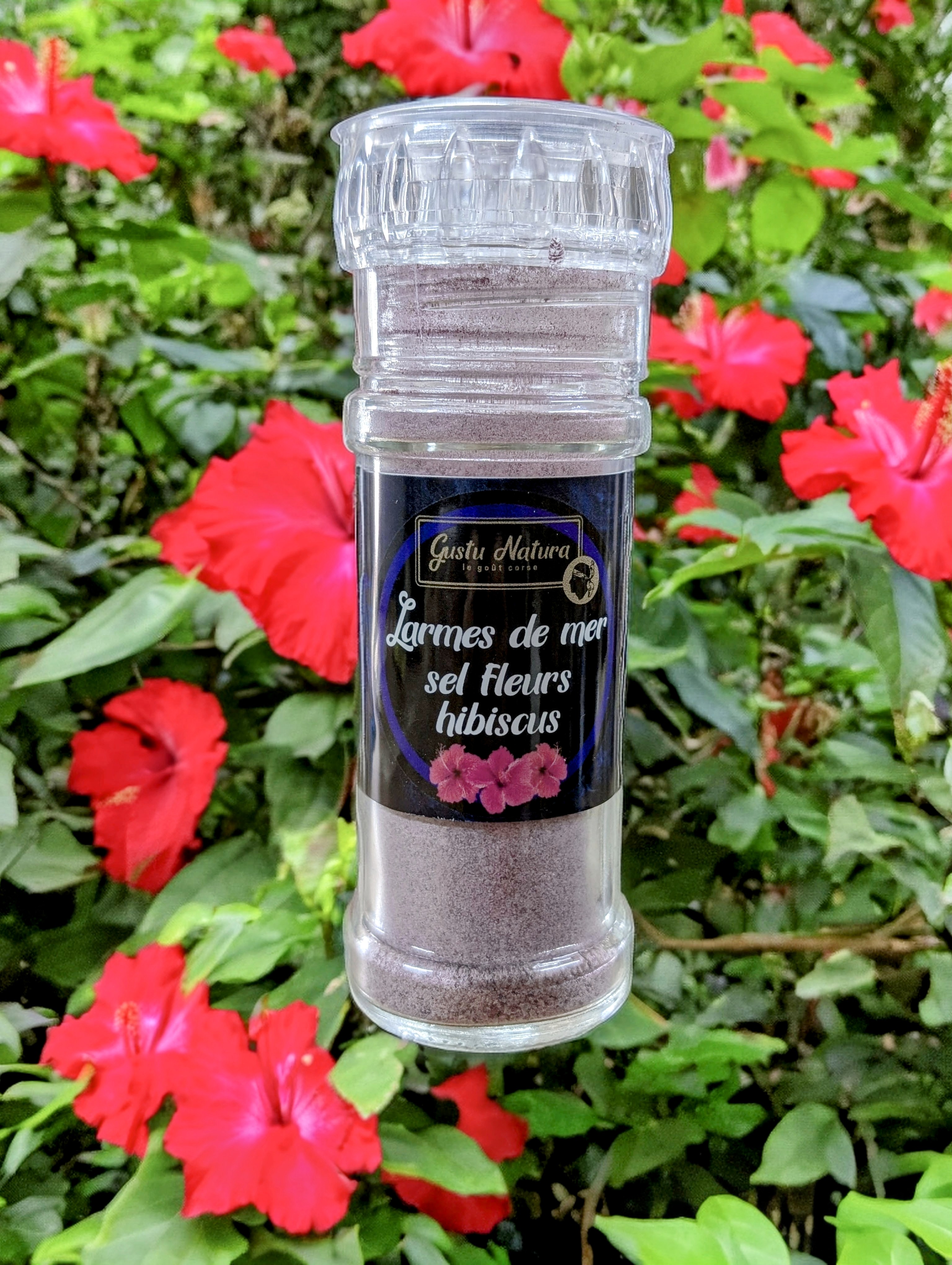 Larmes de mer sel fleurs hibiscus