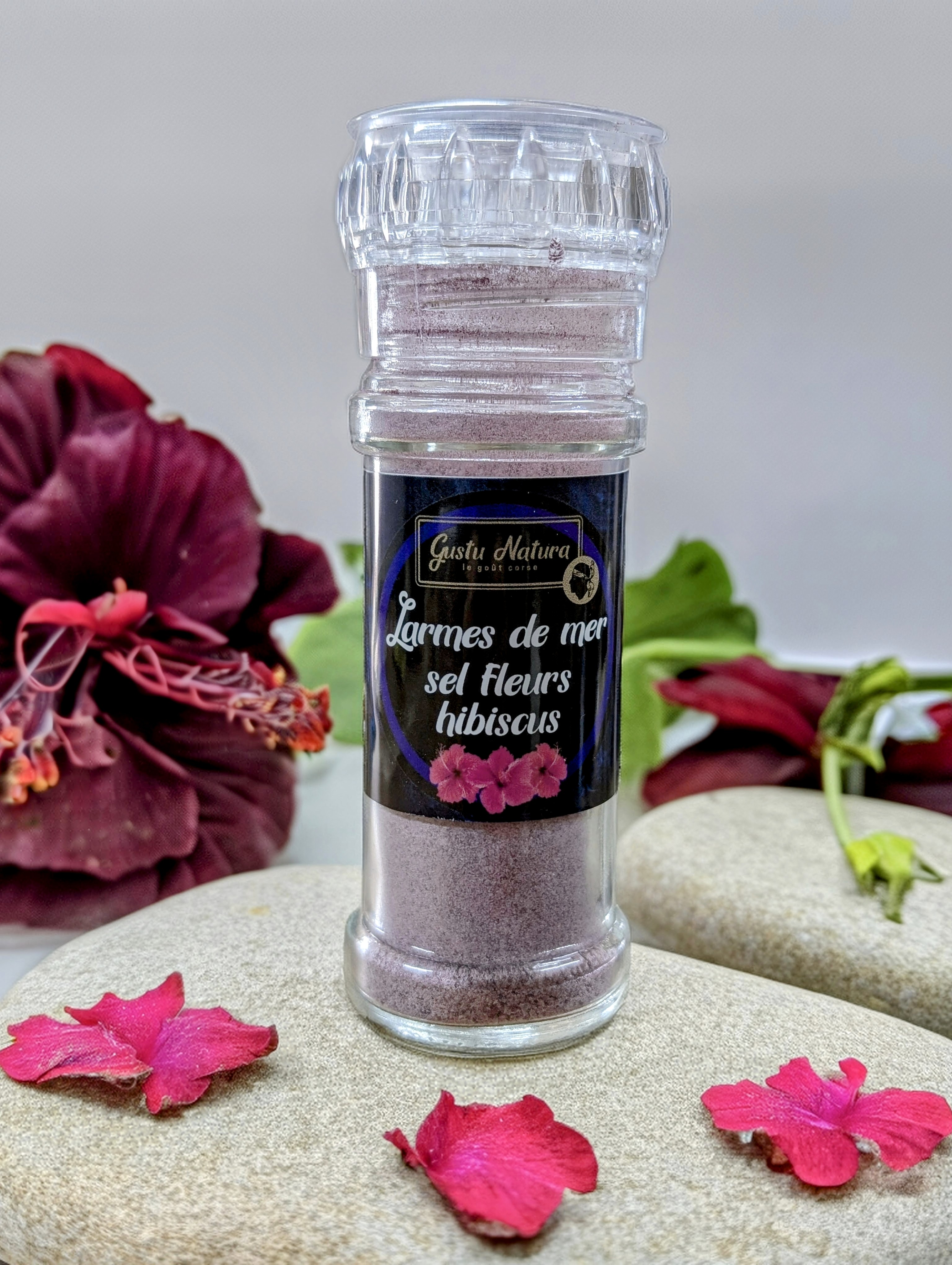 Larmes de mer sel fleurs hibiscus