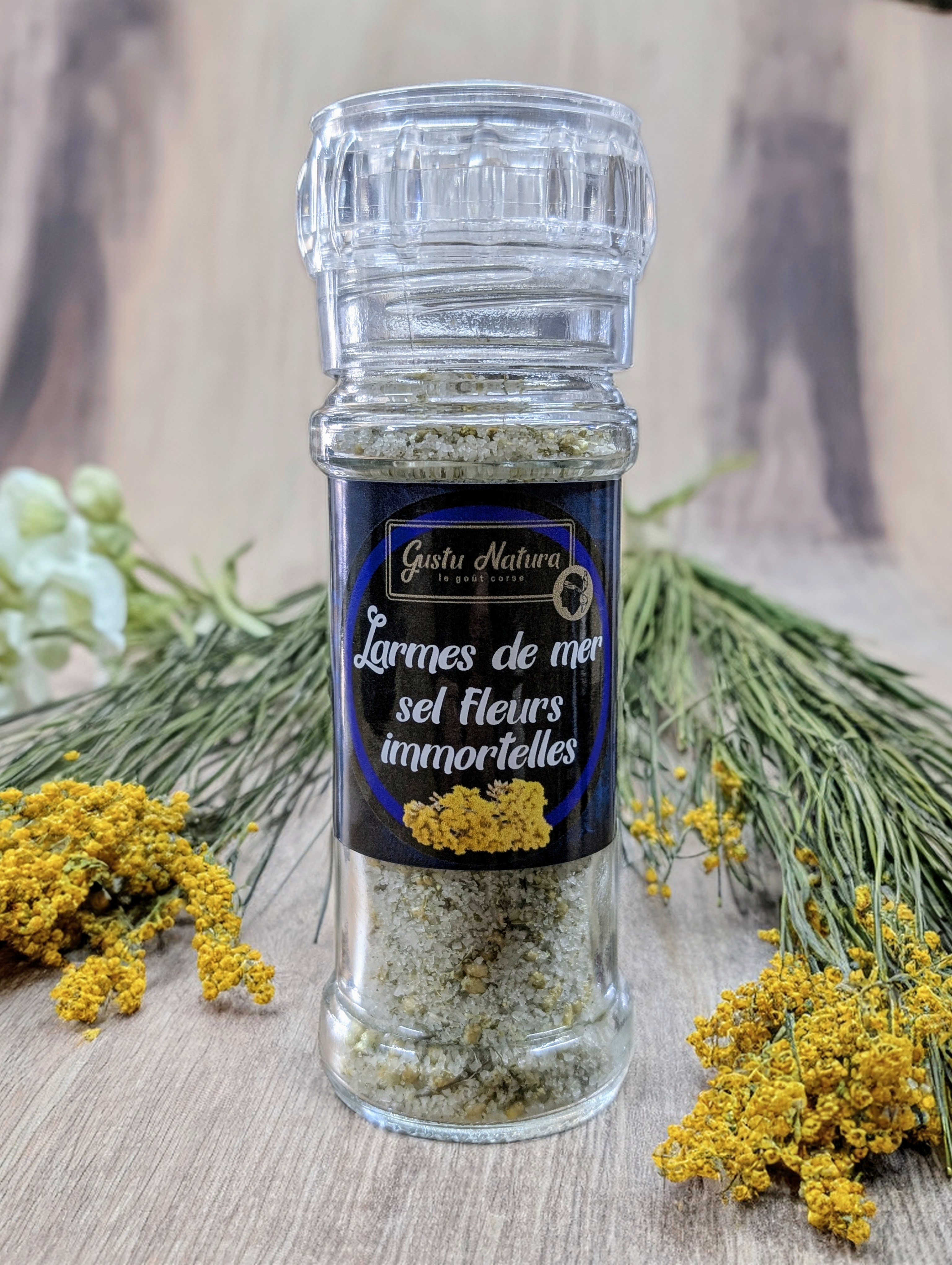 Larmes de mer sel fleurs immortelles