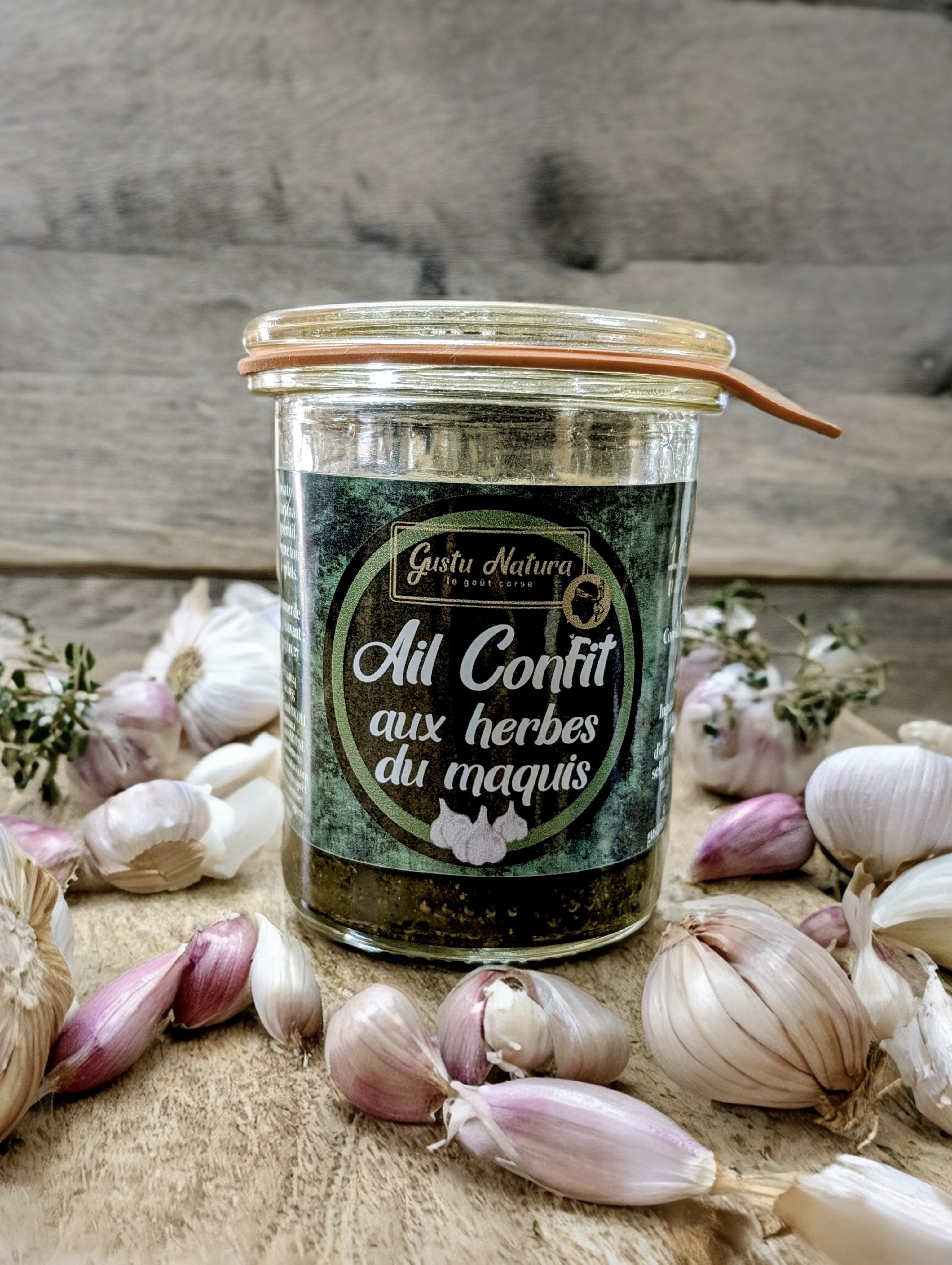 Ail confit aux herbes du maquis Corse