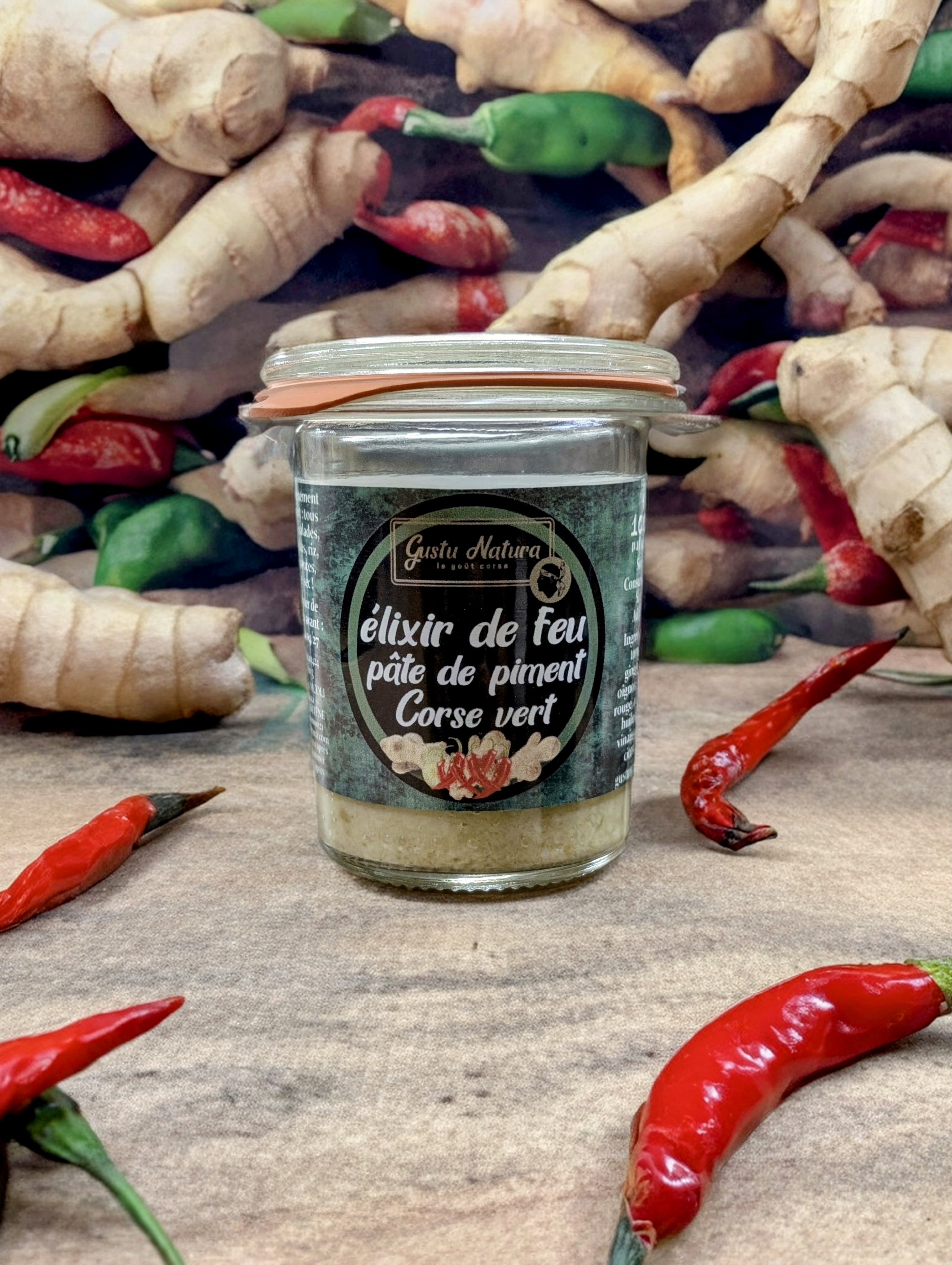 Elixir de feu Pâte de piment Corse vert