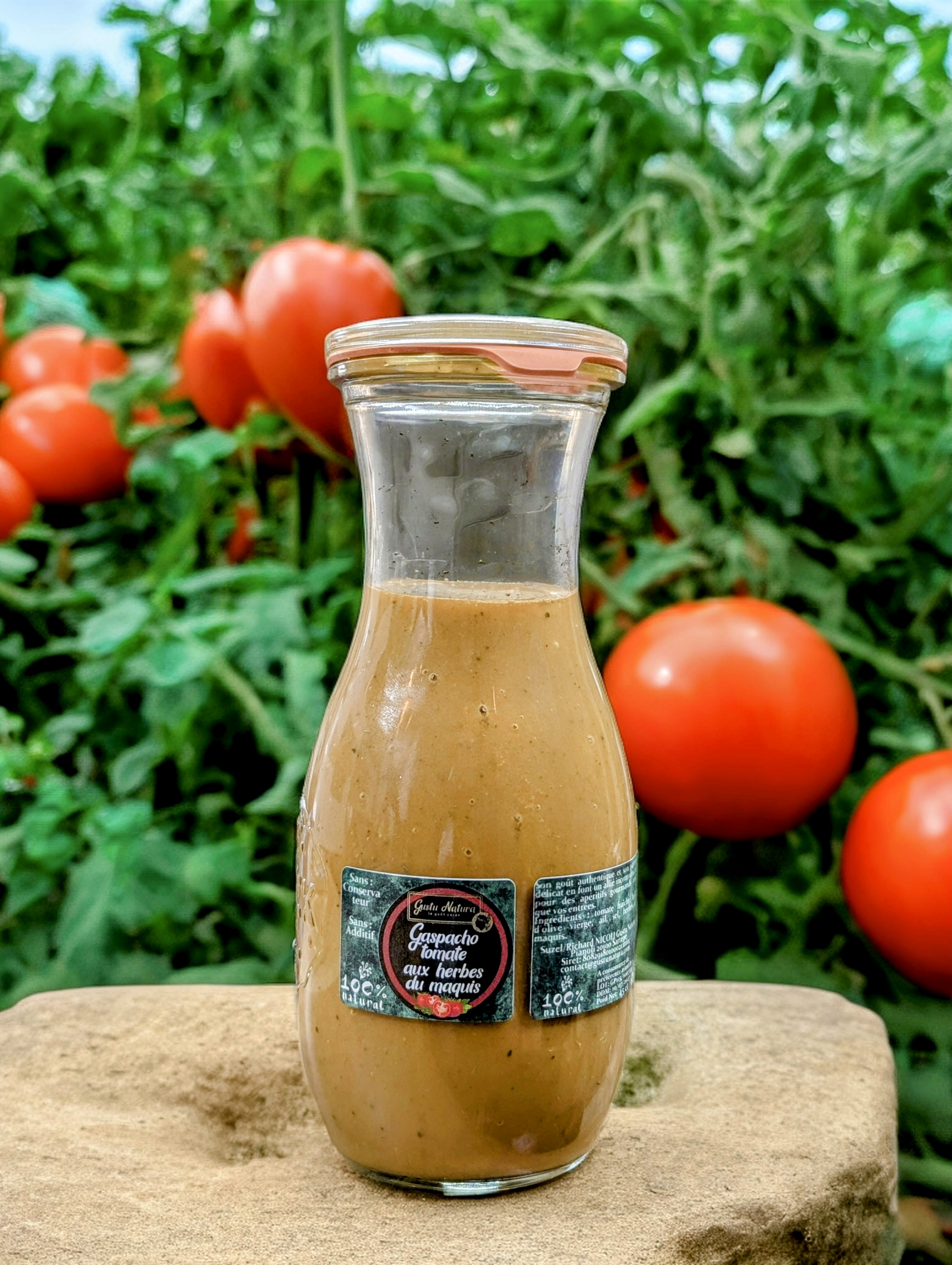 Gaspacho tomate aux herbes du maquis