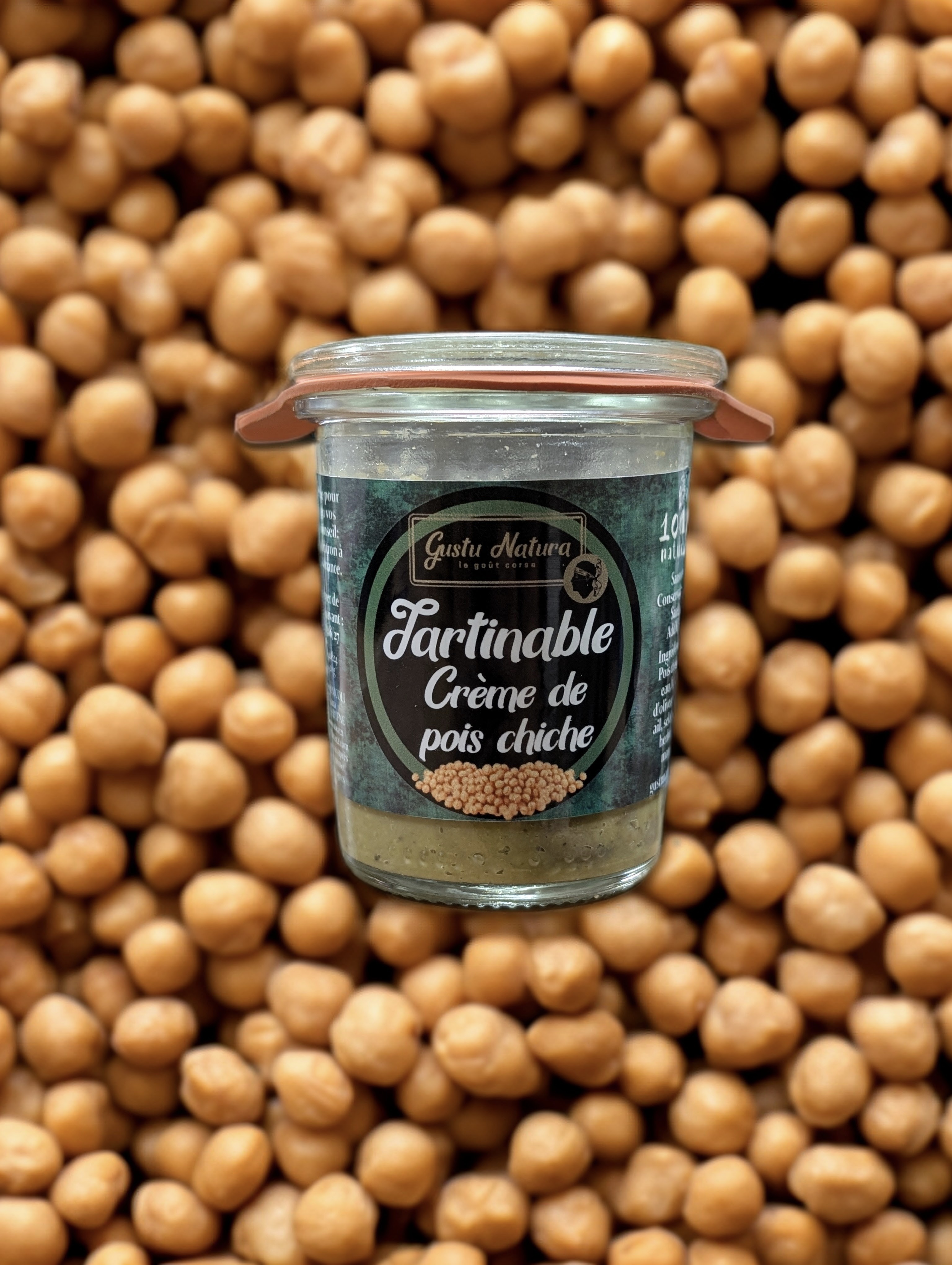 Tartinade crème de pois chiche aux herbes du maquis