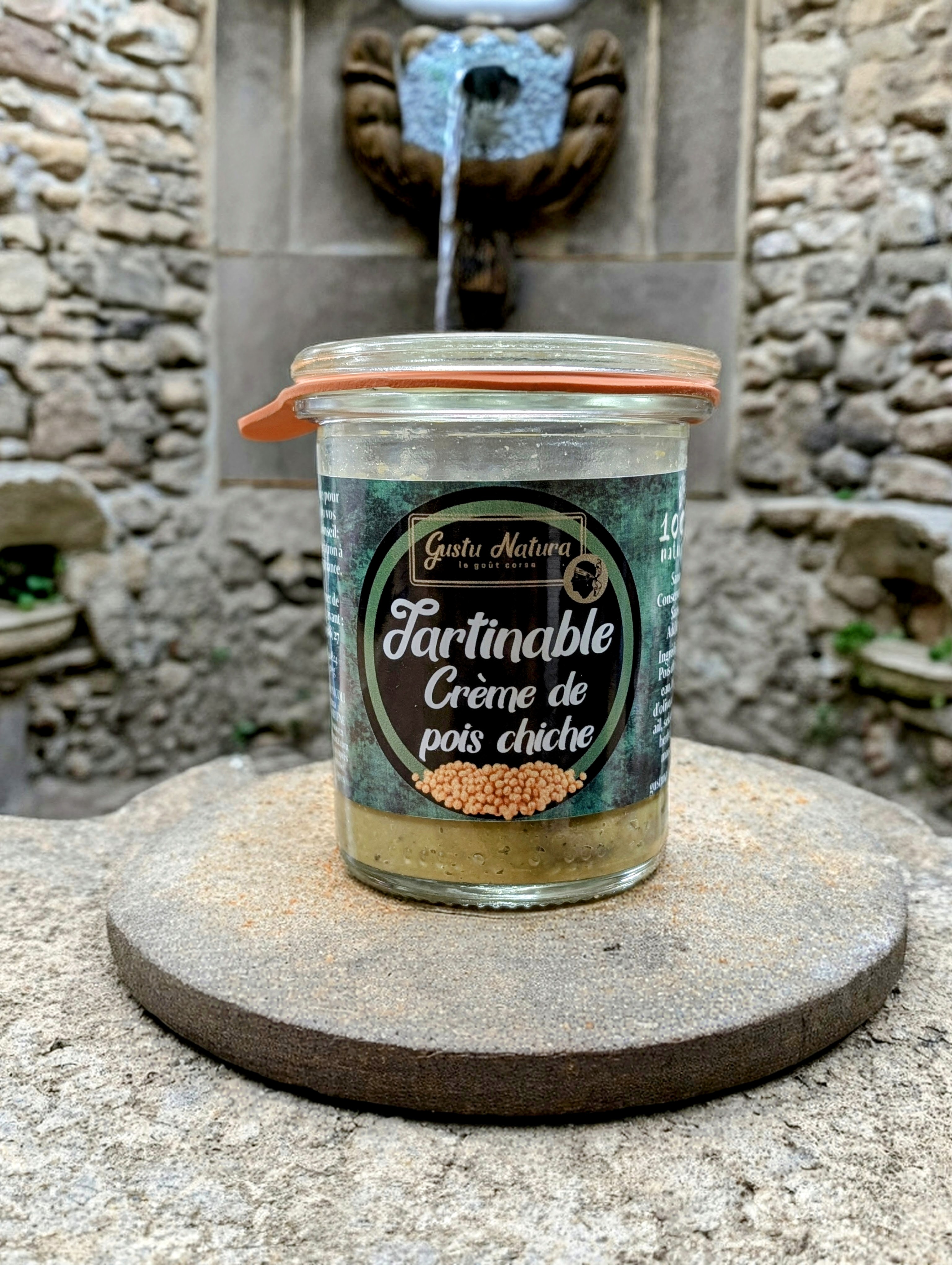 Tartinade crème de pois chiche aux herbes du maquis
